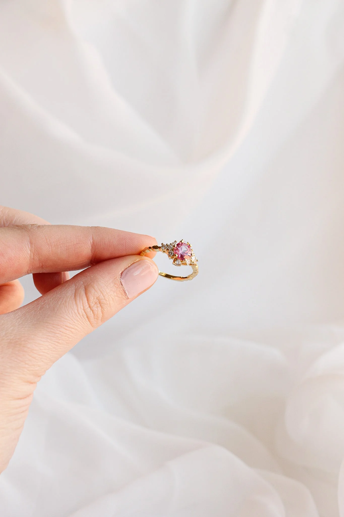 Calliope Ring in Pink Sapphire - Image 4