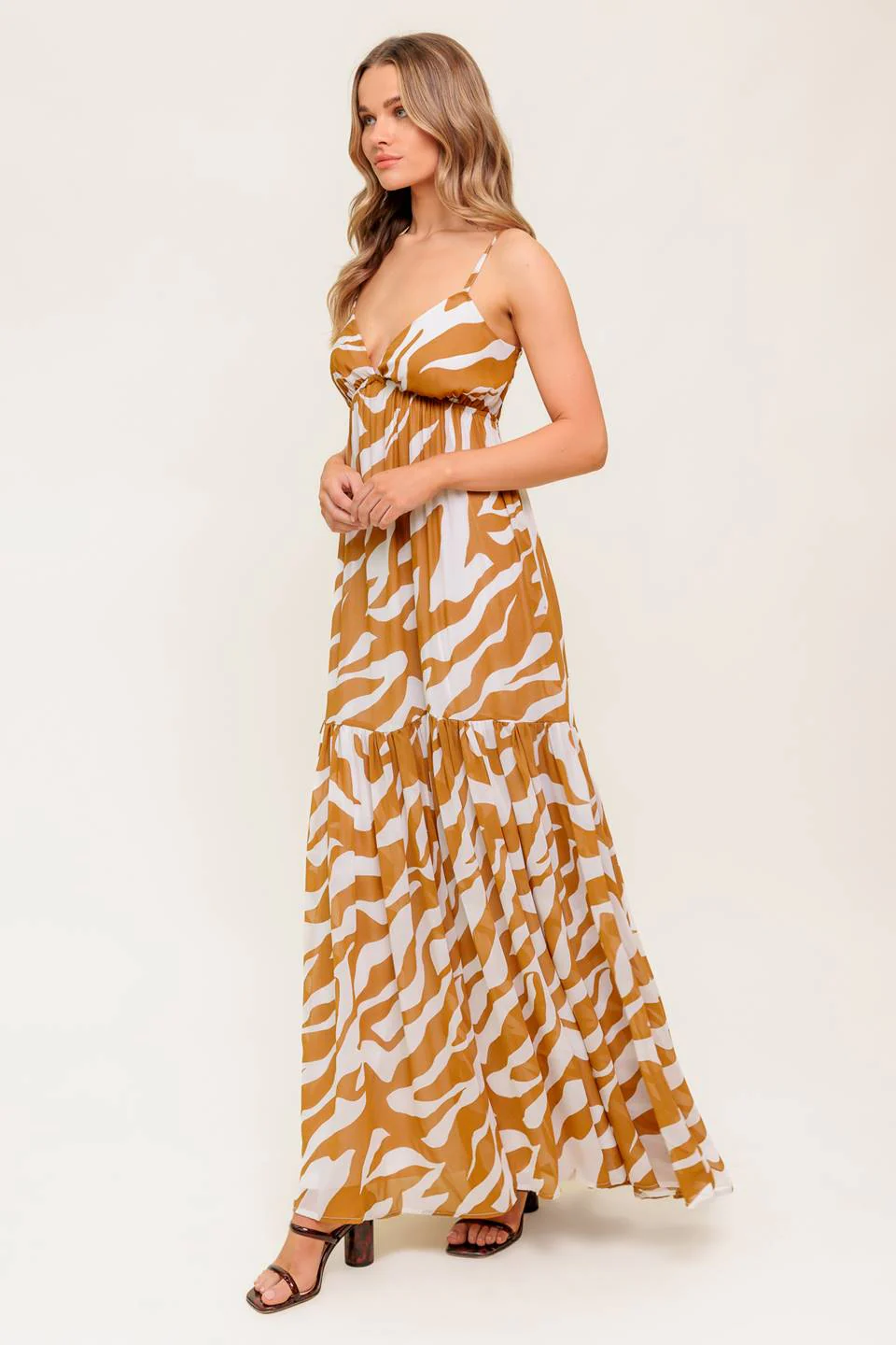 CAMMIE ZEBRA PRINT MAXI DRESS - Image 3