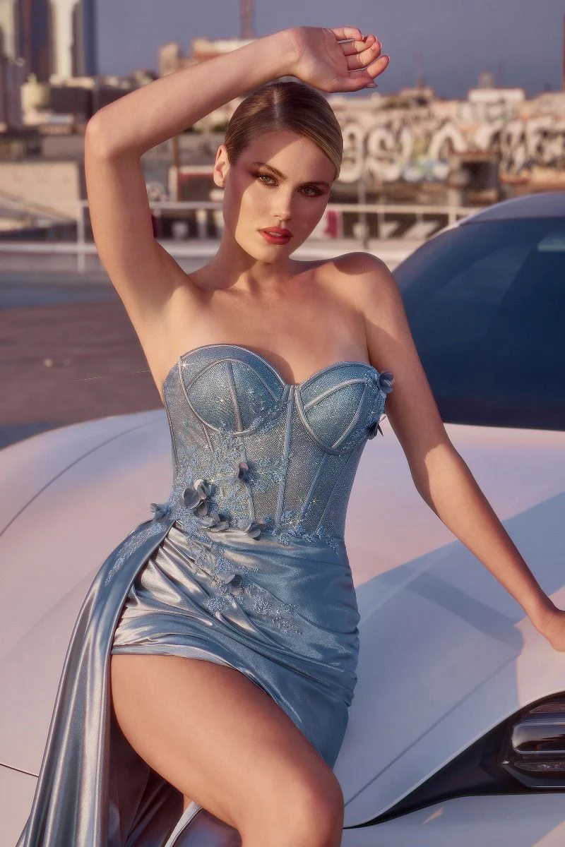 CANNES GOWN - GLITTER BUSTIER CORSET DRESS - Image 7