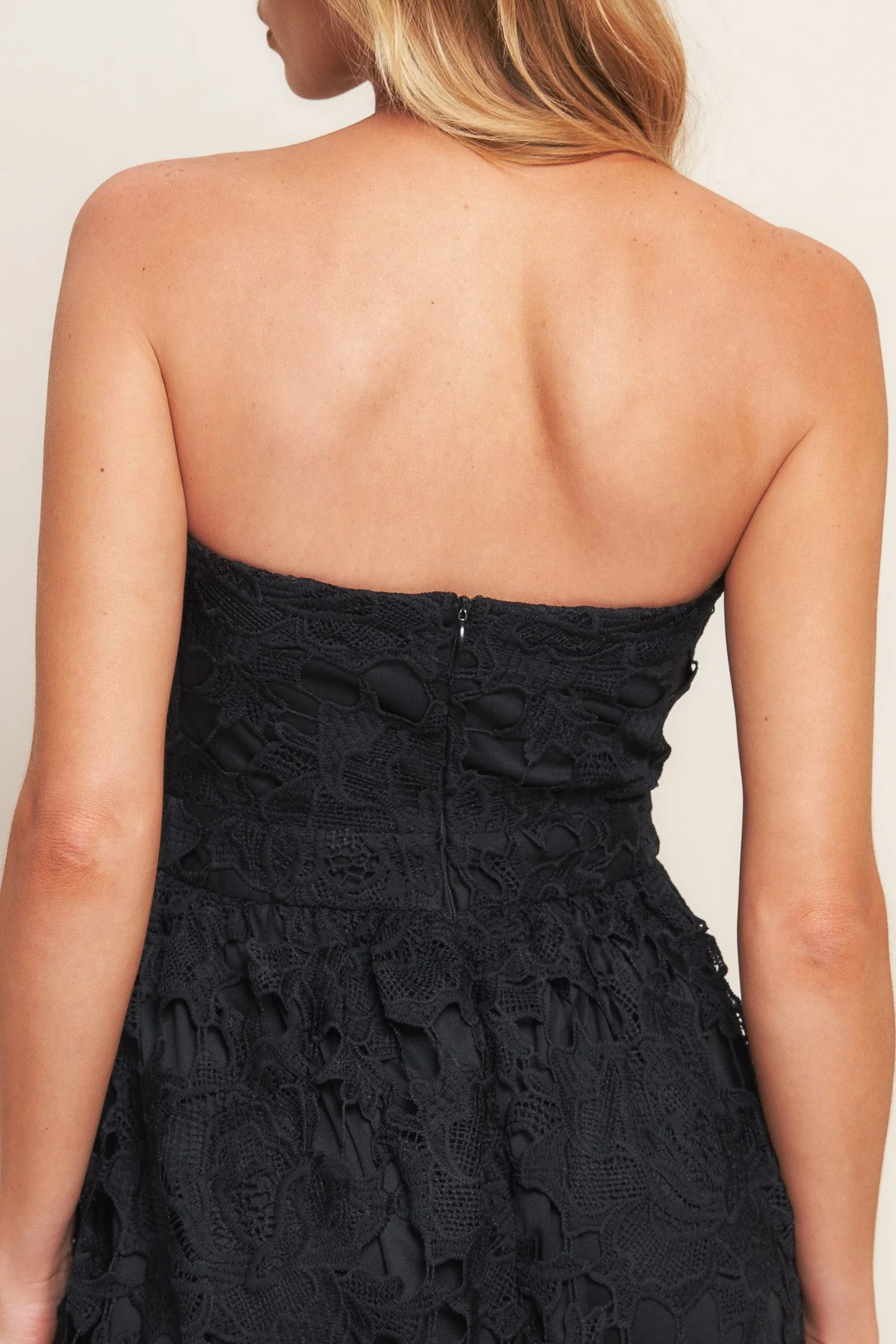 CAREFREE NIGHTS LACE MIDI DRESS - BLACK - FINAL SALE - Image 6