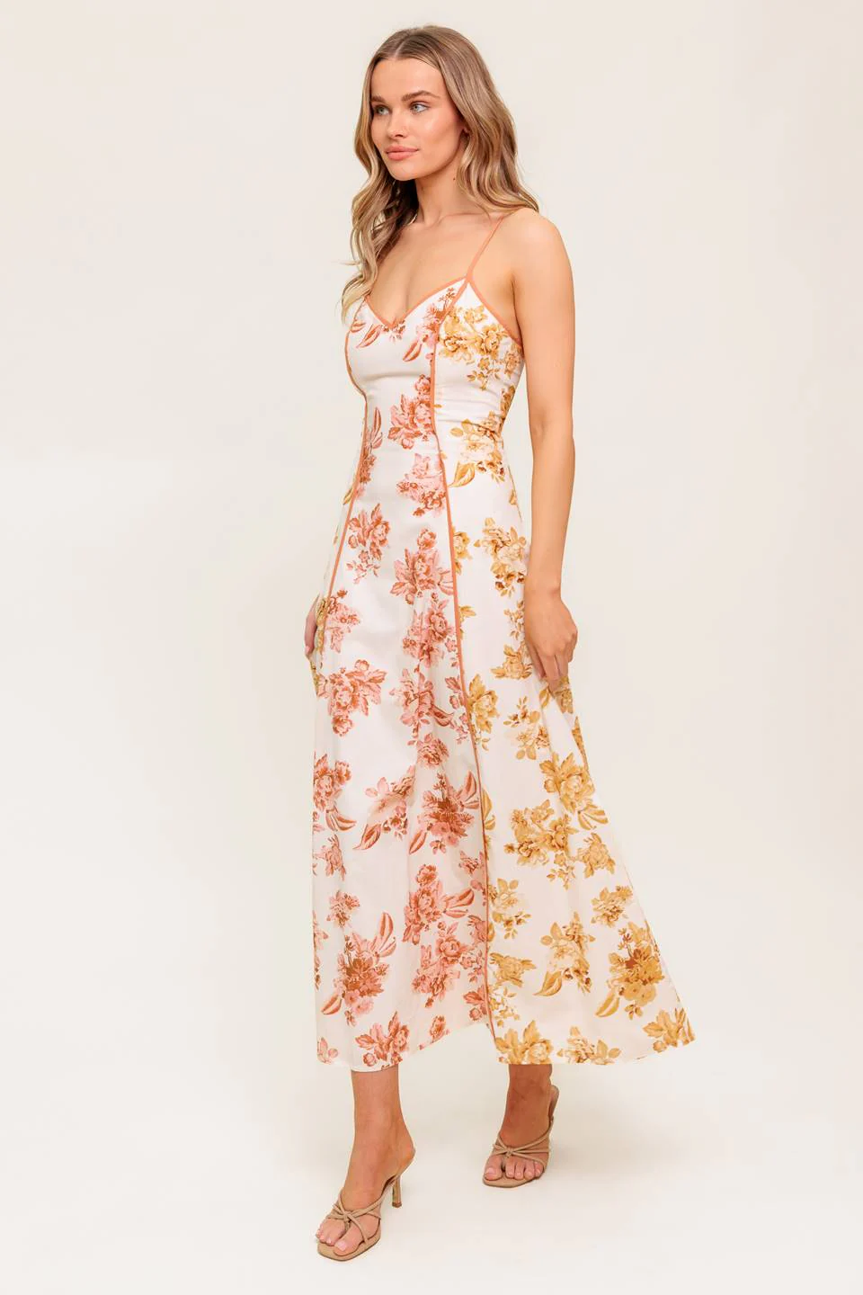 CARLYN MIDI DRESS - MUSTARD FLORAL - Image 6