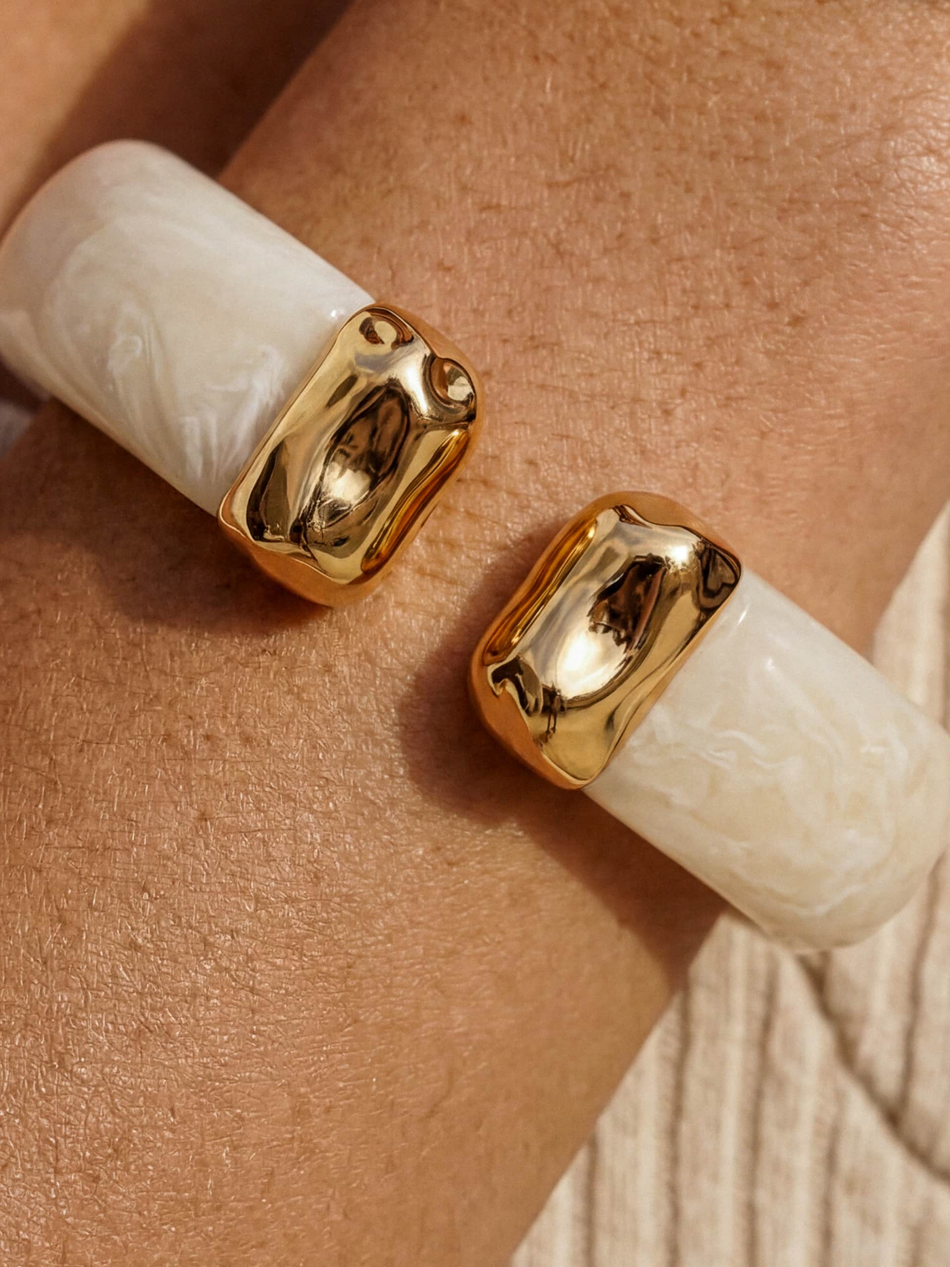 Carved Relic Resin Cuff Bracelet - Image 3