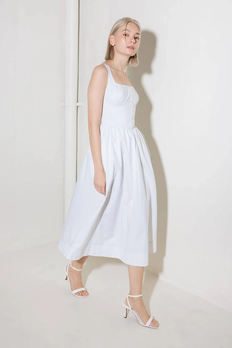 CATCH THE SUN WHITE MIDI DRESS - Image 6