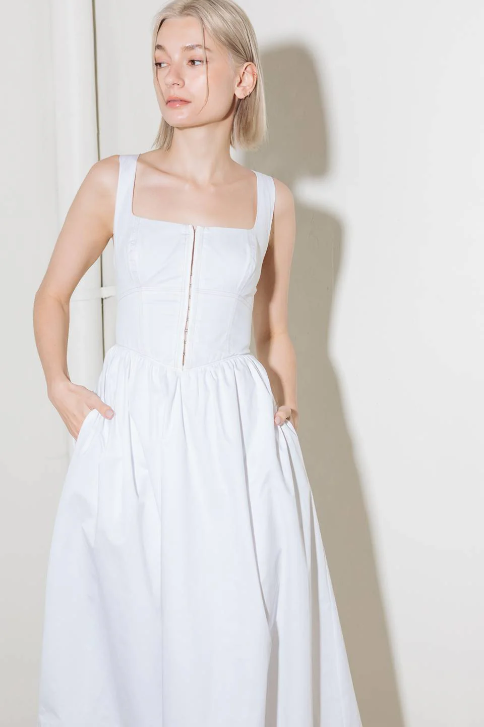 CATCH THE SUN WHITE MIDI DRESS - Image 7