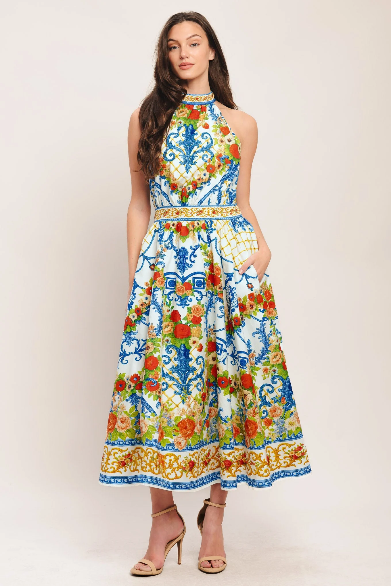 CERAMIC FLORA PRINTED MIDI DRESS - Image 2