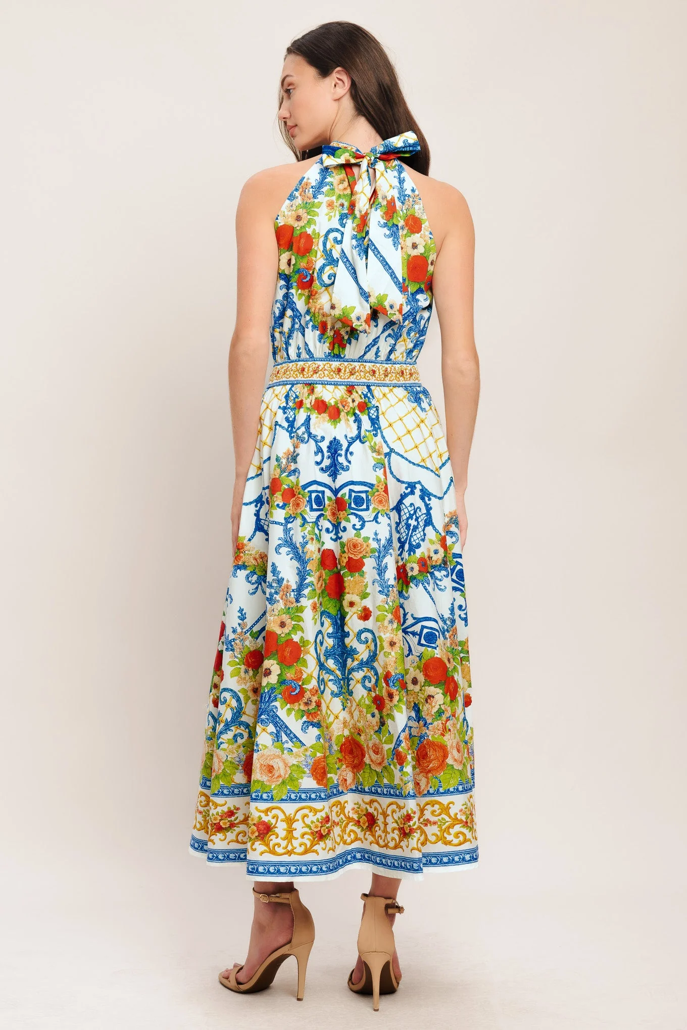 CERAMIC FLORA PRINTED MIDI DRESS - Image 3