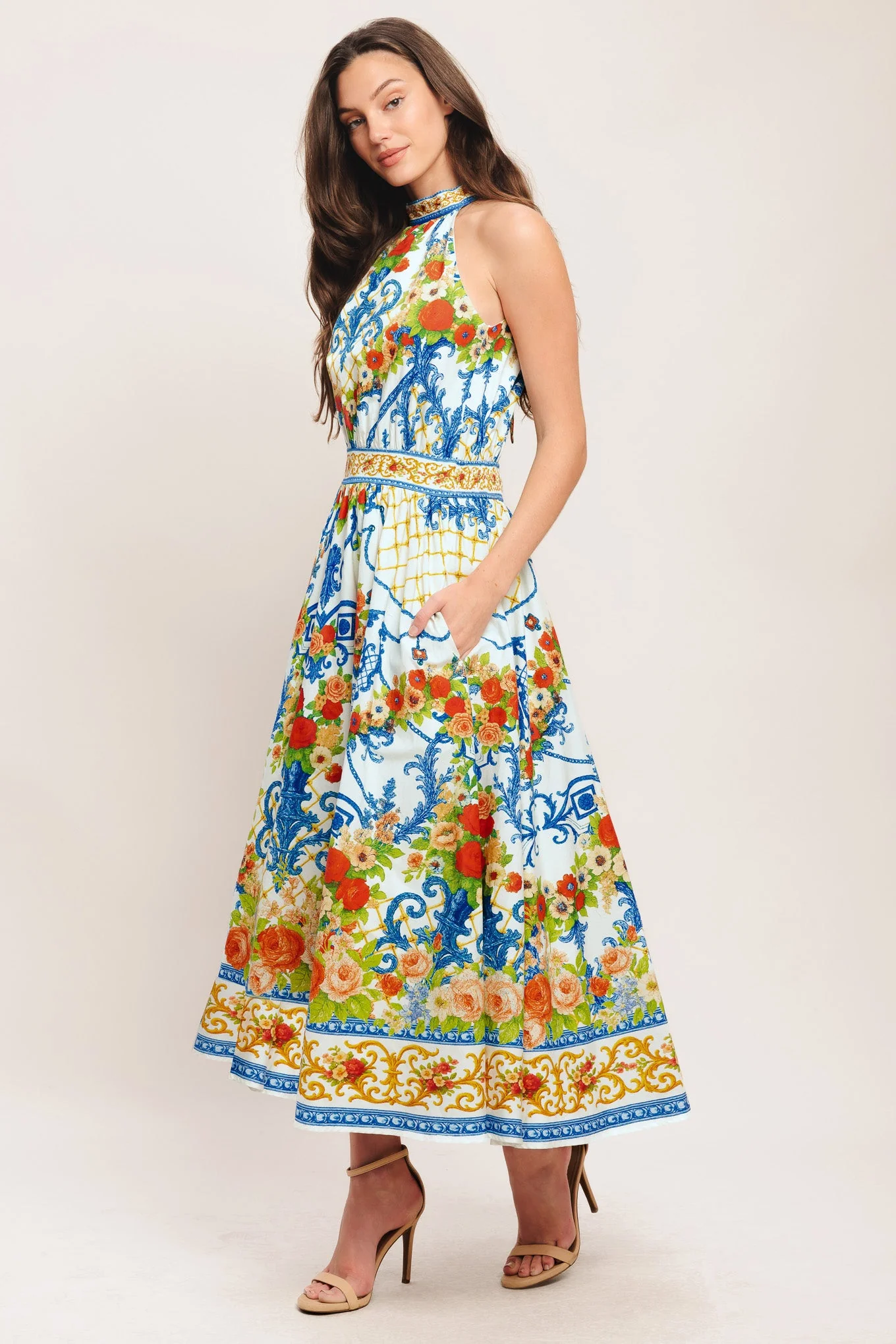 CERAMIC FLORA PRINTED MIDI DRESS - Image 5