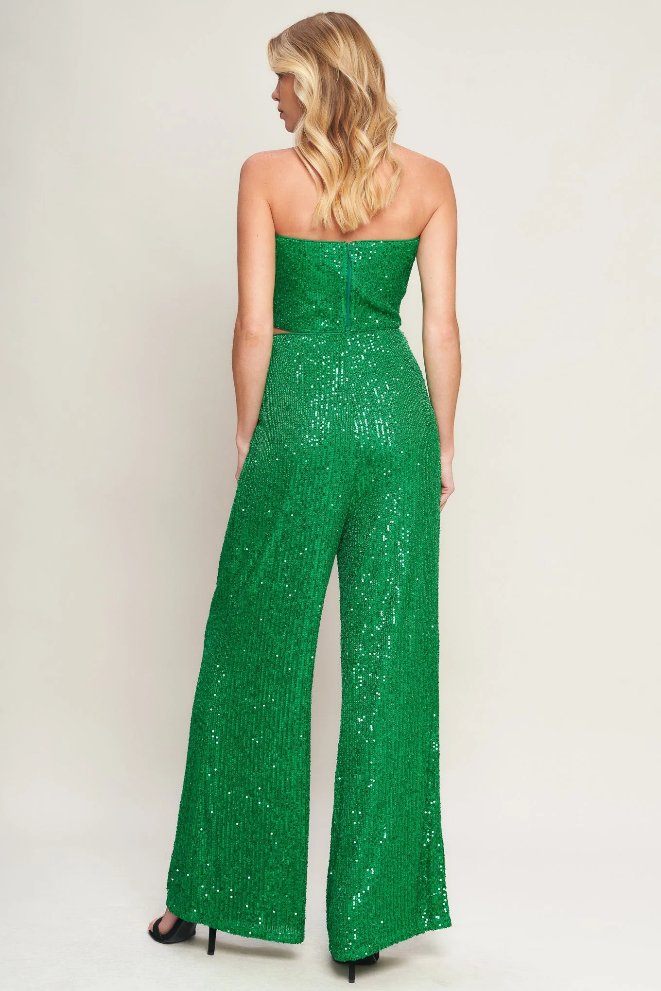 CHARMING COMPOSURE SEQUIN CROP TOP & PANT SET - FINAL SALE - Image 8