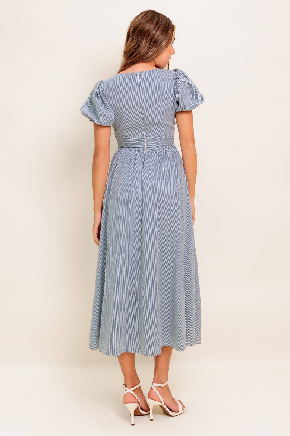CHERIE MIDI DRESS - BLUE - FINAL SALE - Image 2