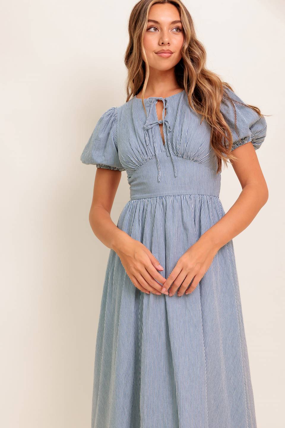 CHERIE MIDI DRESS - BLUE - FINAL SALE - Image 8