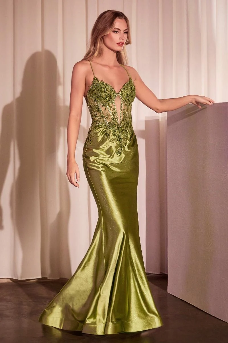 CLAIRE GOWN - EMBELLISHED LACE & SATIN FITTED GOWN - Image 7