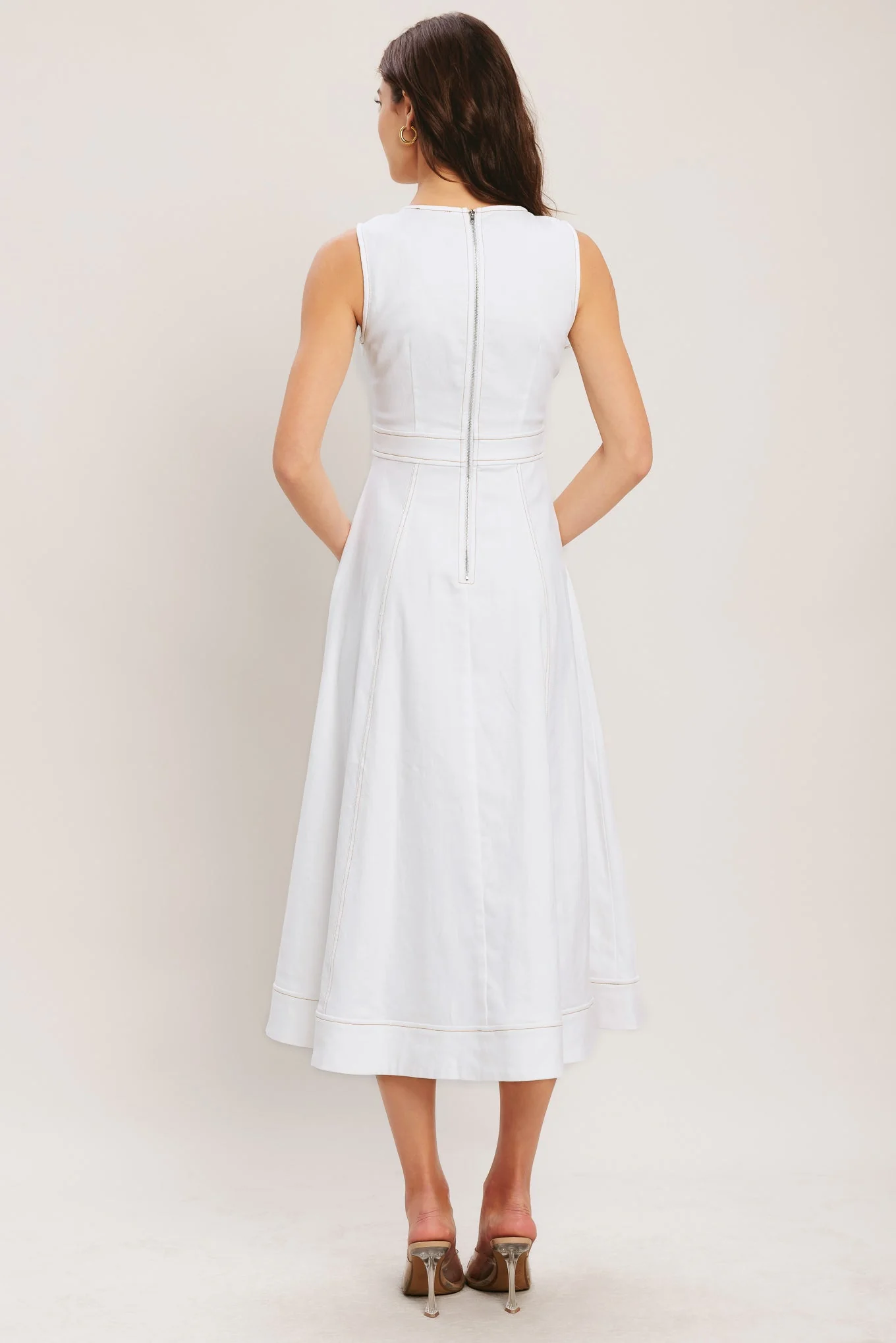 CLOUDLIGHT SUMMER WHITE MIDI DRESS - Image 2