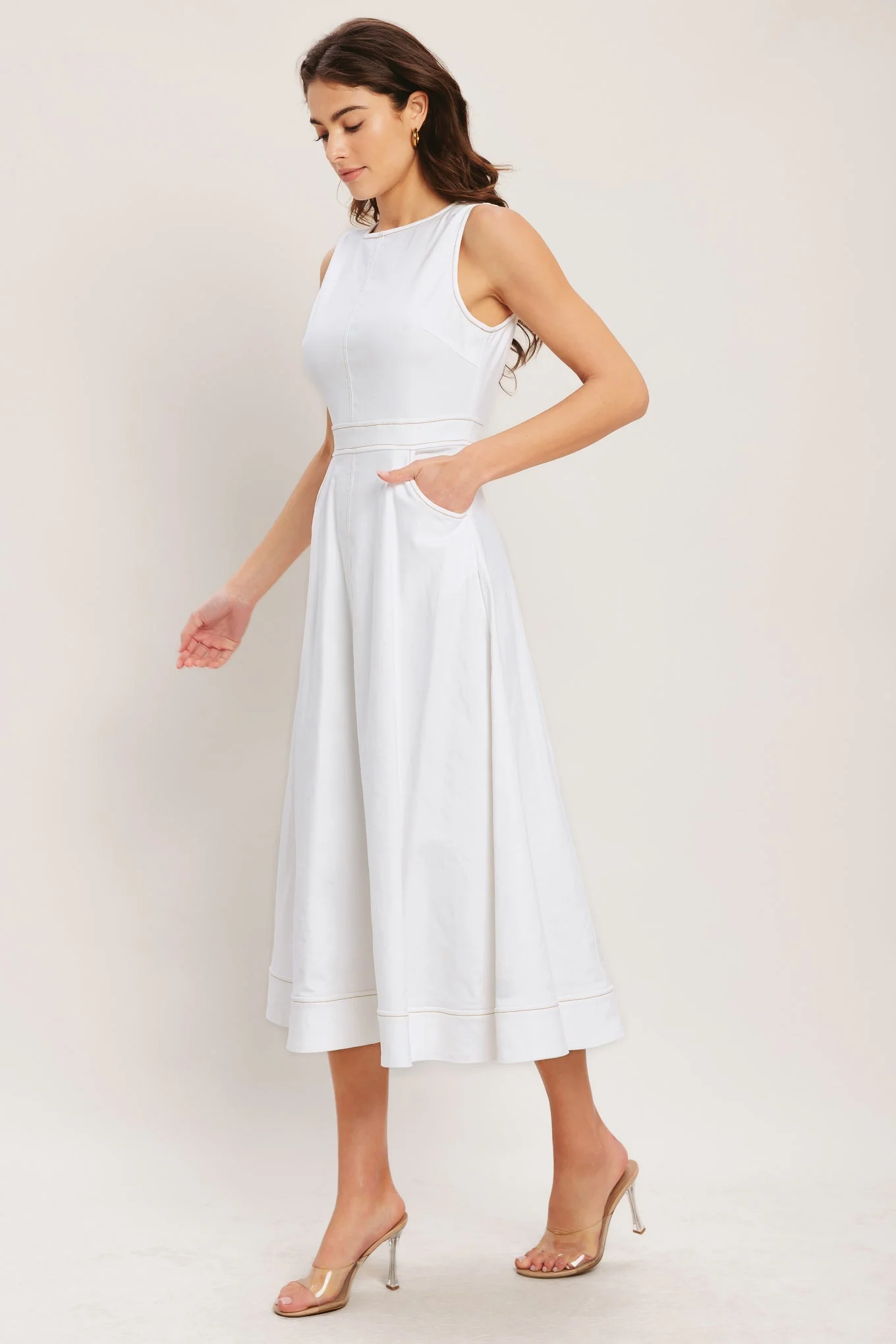 CLOUDLIGHT SUMMER WHITE MIDI DRESS - Image 5