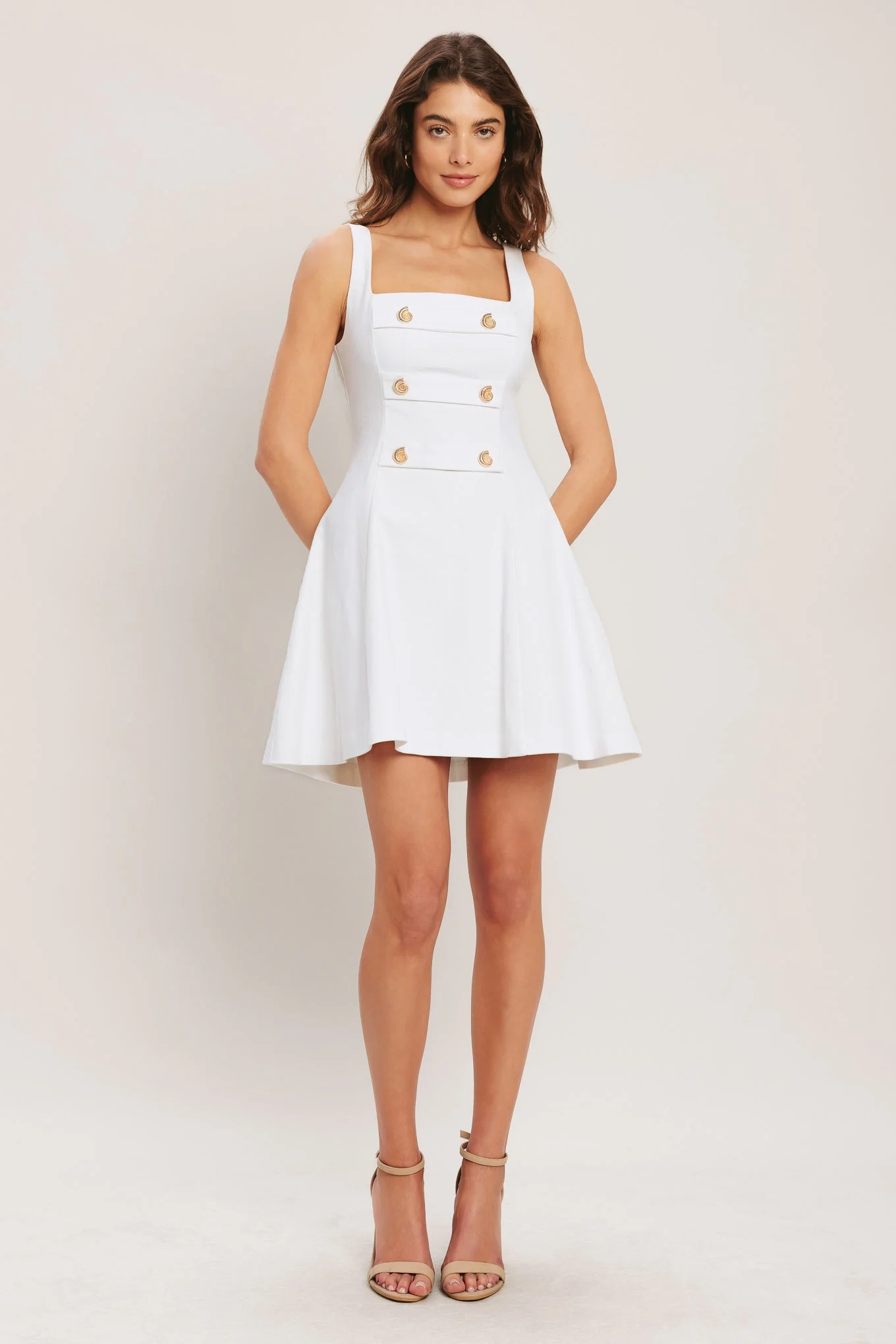 COASTAL CHIC WHITE MINI DRESS - Image 2