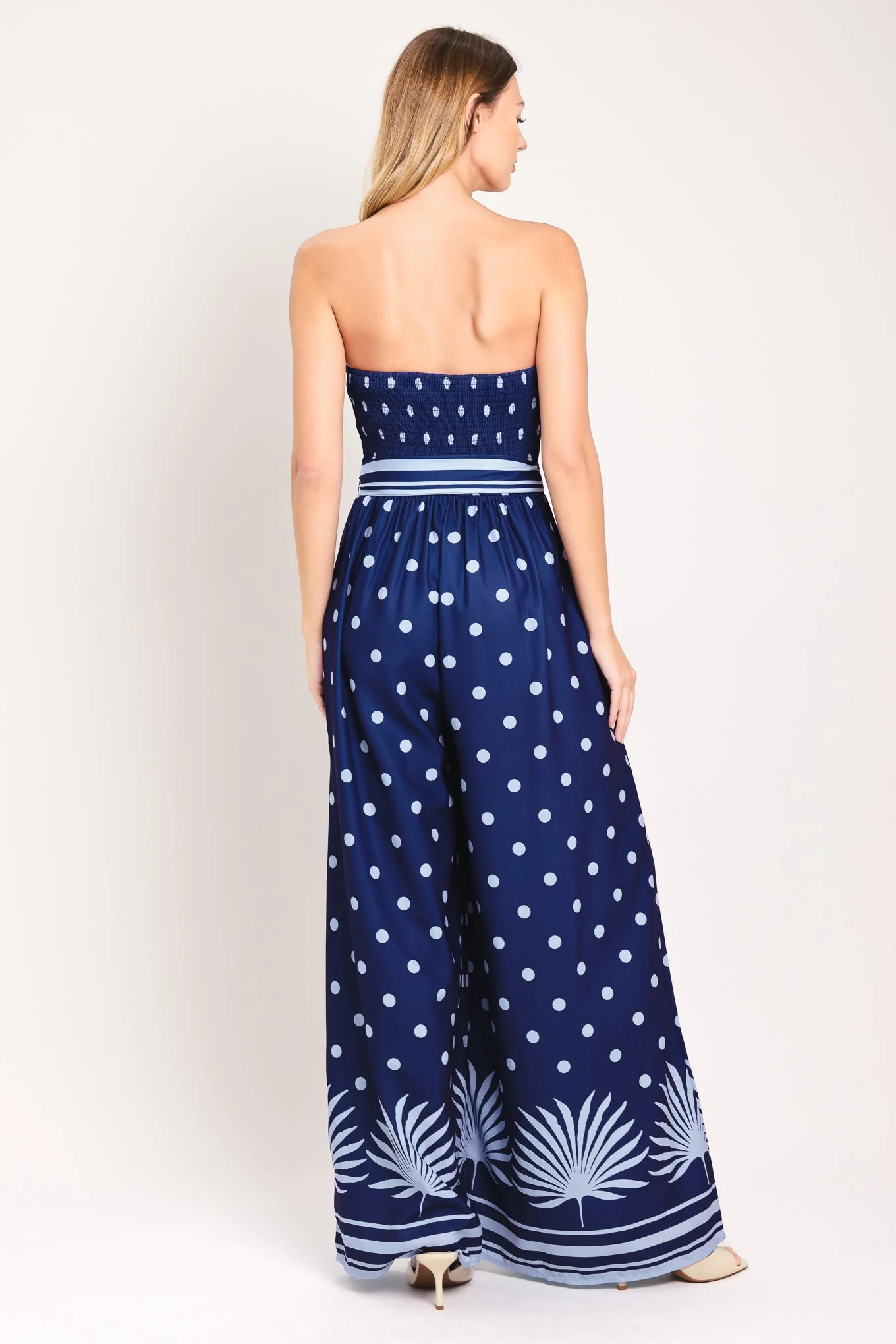 COASTAL SWAY POLKA DOT NAVY JUMPSUIT - Image 2