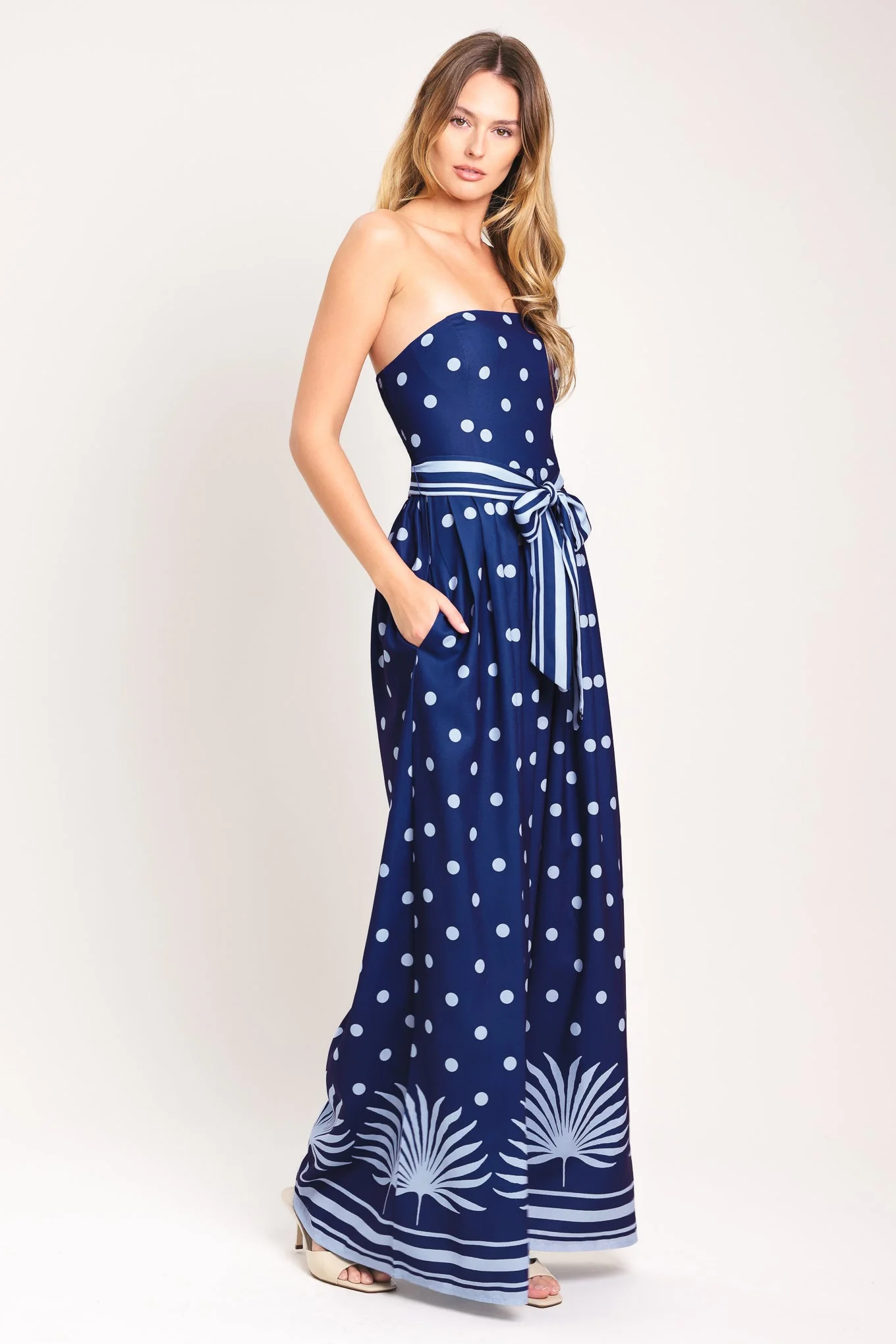 COASTAL SWAY POLKA DOT NAVY JUMPSUIT - Image 3