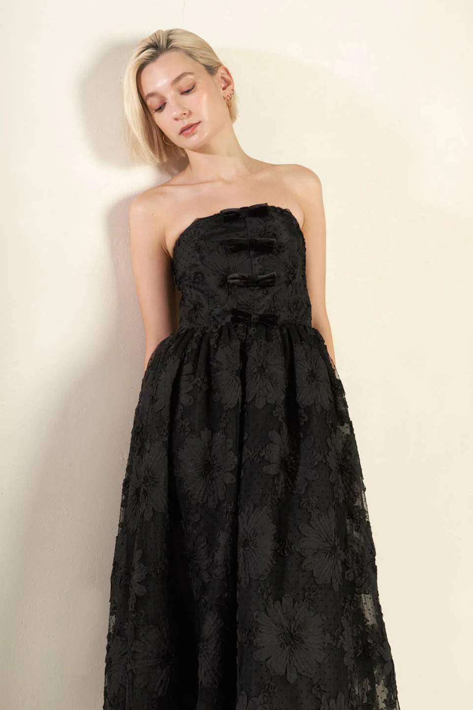 CONFIDENCE GAME BLACK LACE MIDI DRESS - Image 5
