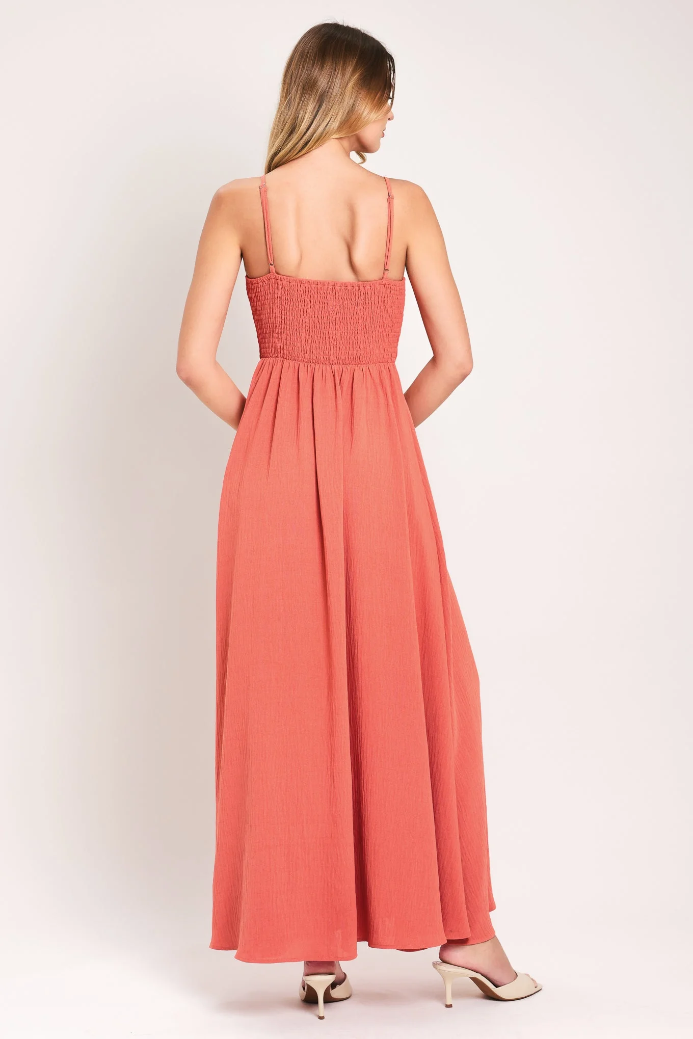 CORAL BLOSSOM MAXI DRESS - Image 2