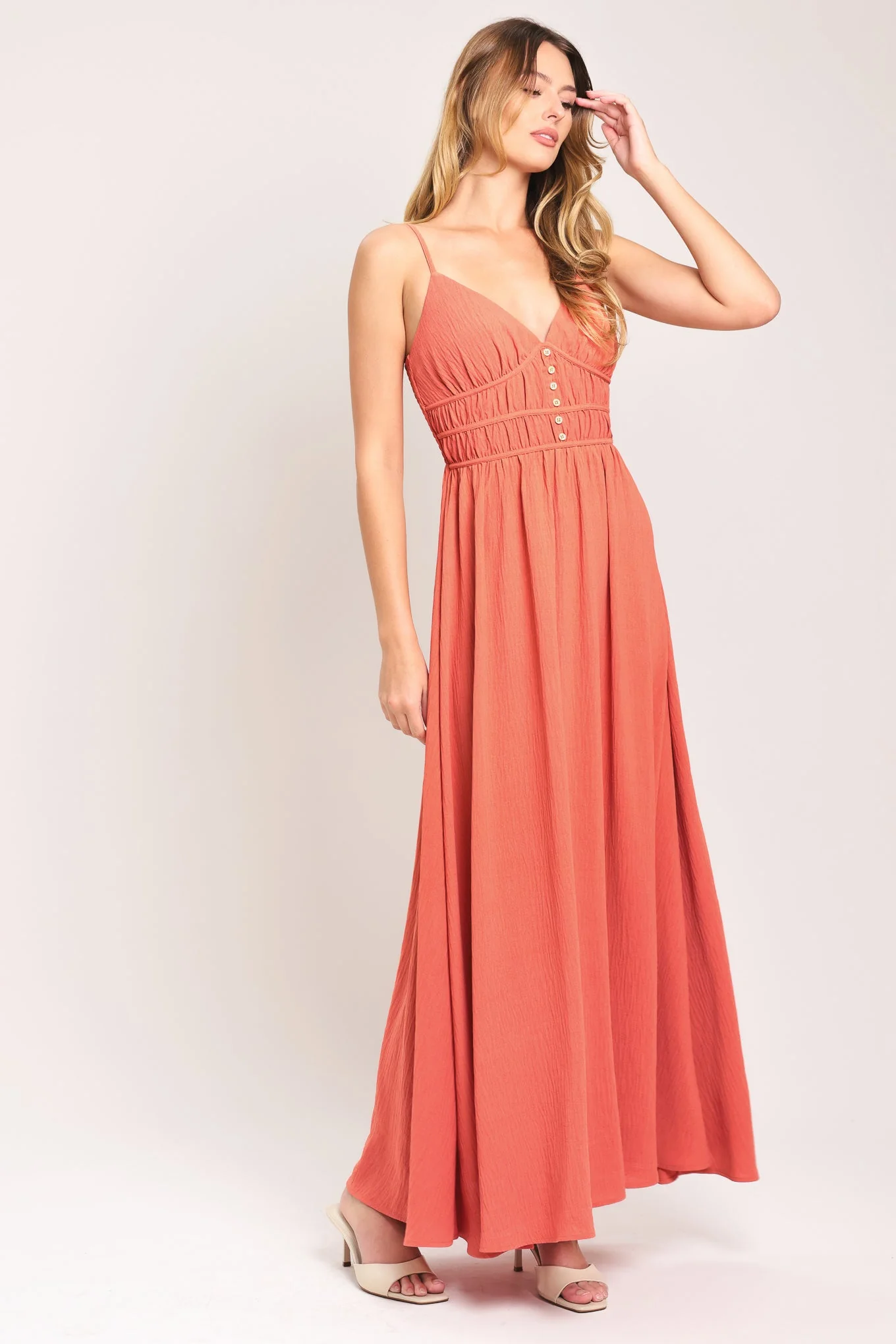 CORAL BLOSSOM MAXI DRESS - Image 5