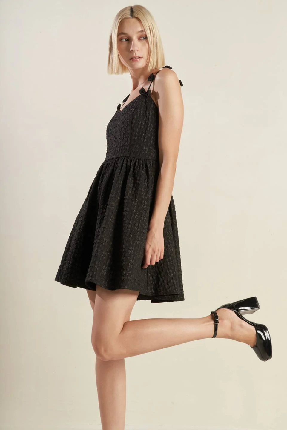 COVETED SWEETNESS BOW DETAIL MINI DRESS - Image 3