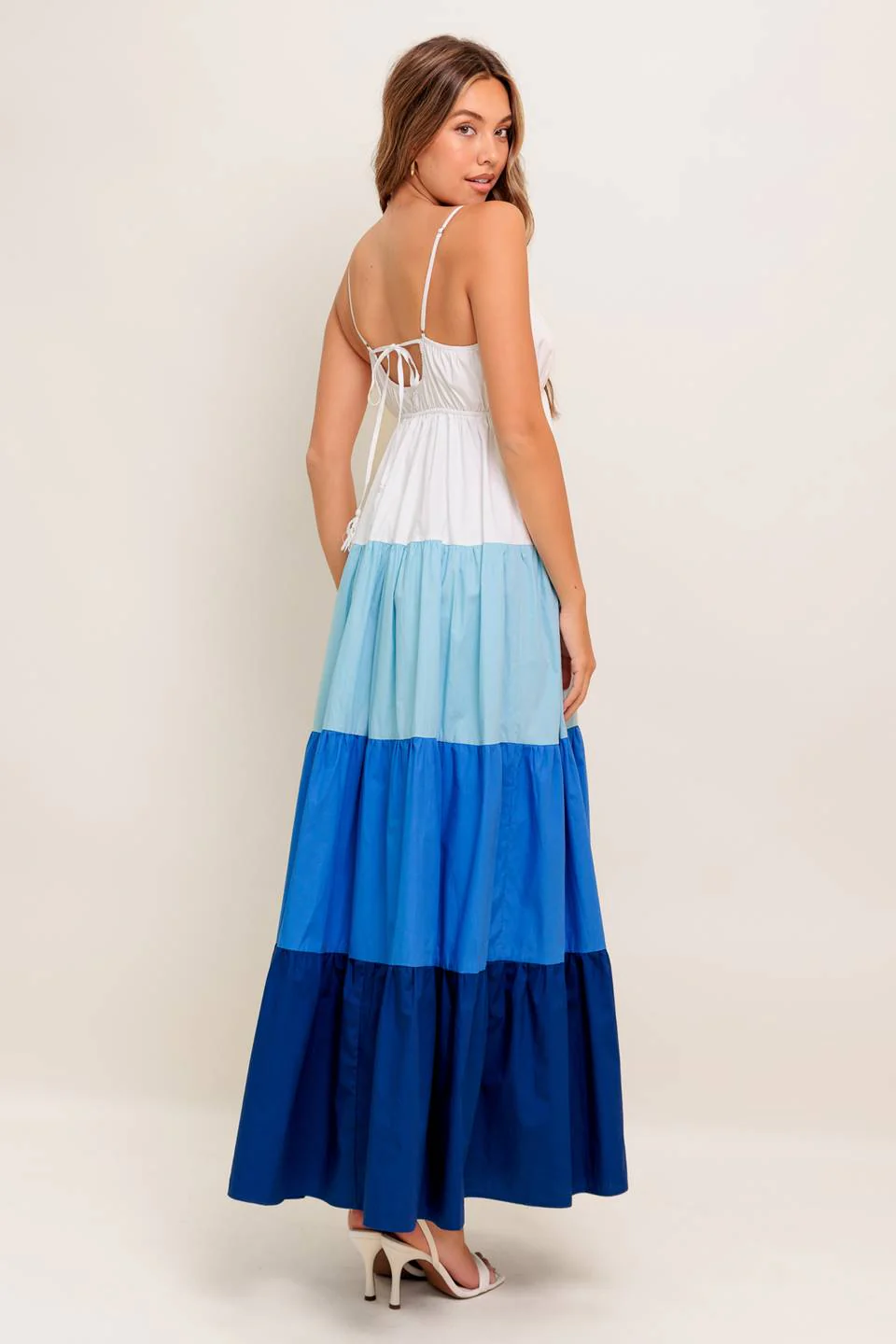 CRUISE MODE MIDI DRESS - BLUE COLOR BLOCK - Image 2