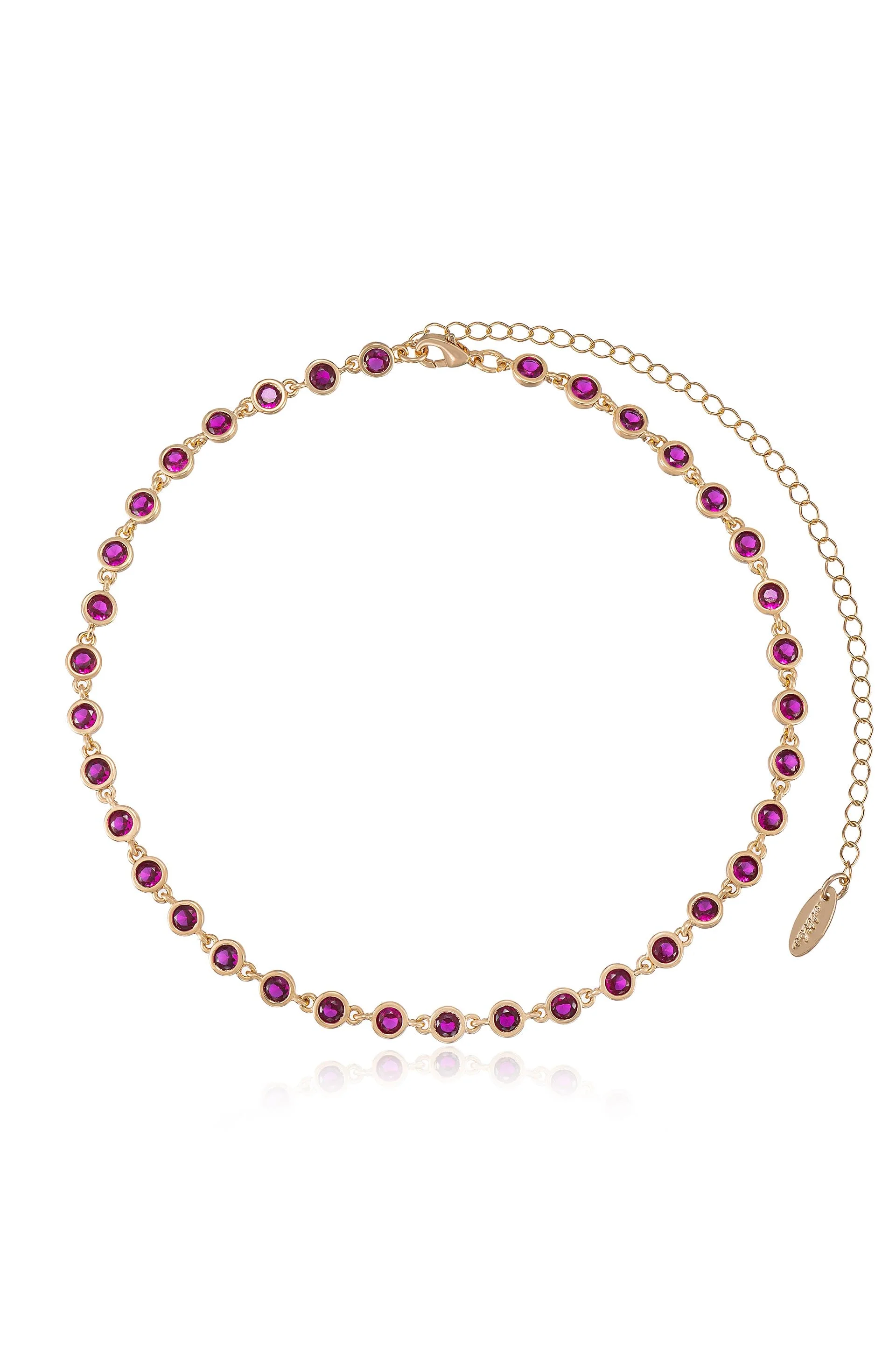 Crystal Disc and Link Necklace - Image 14