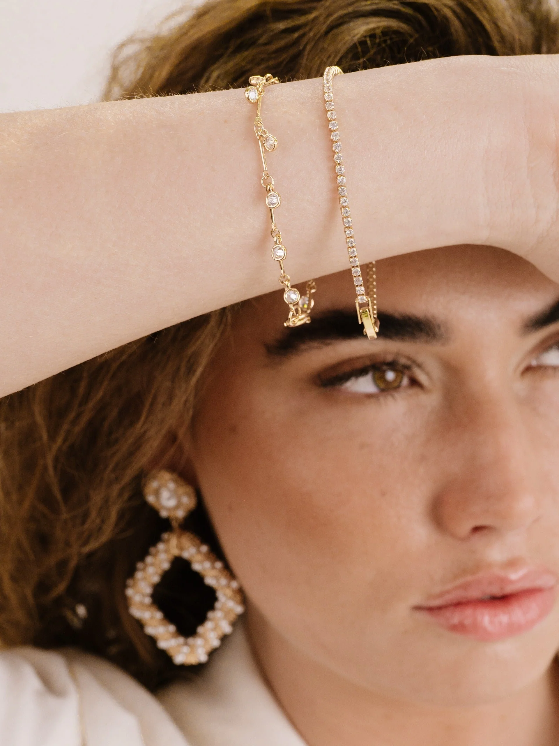 Crystal Droplet Chain Bracelet Set - Image 4