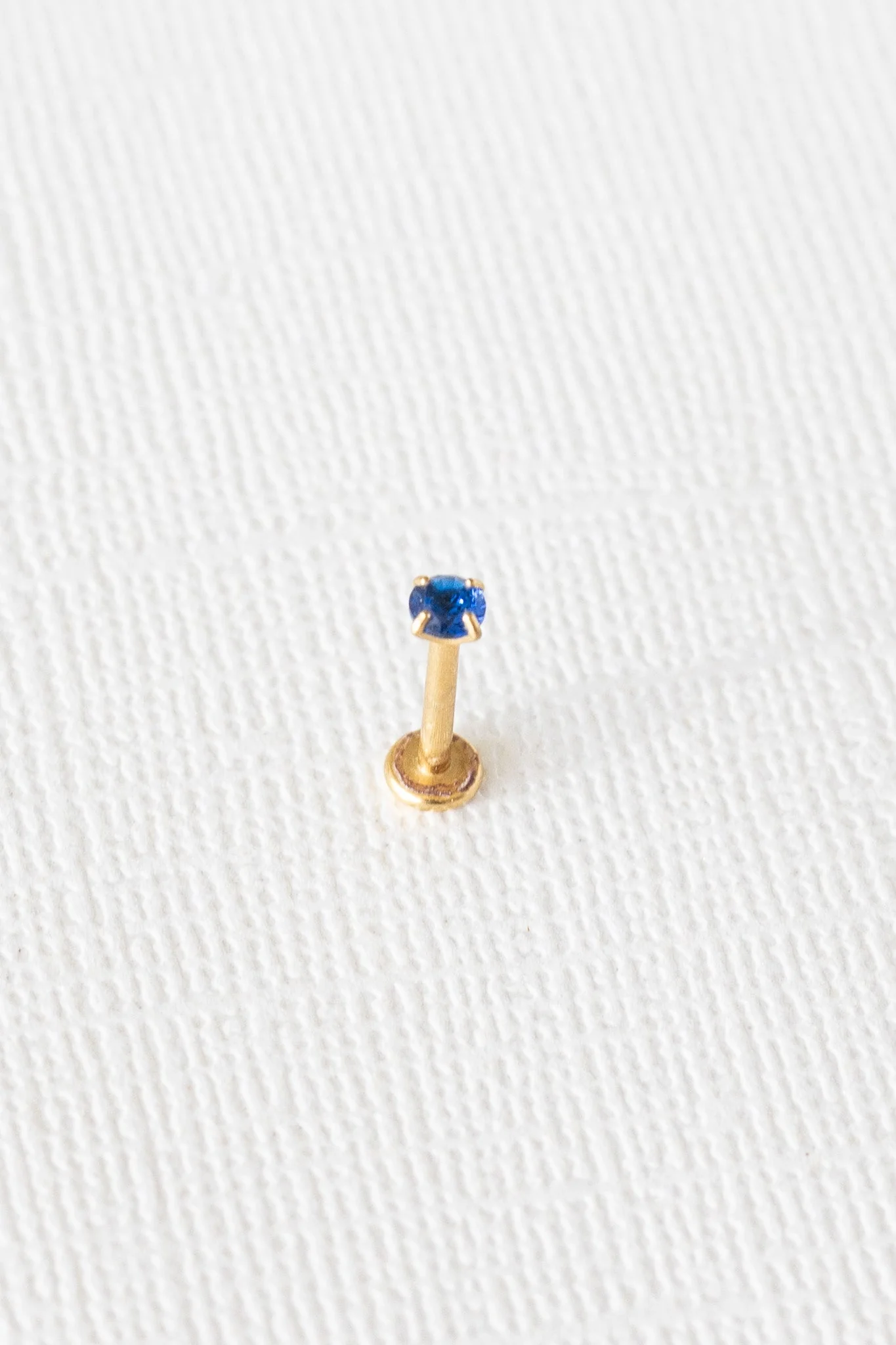 Crystal Flat Back Stud Earring in Blue - Image 3