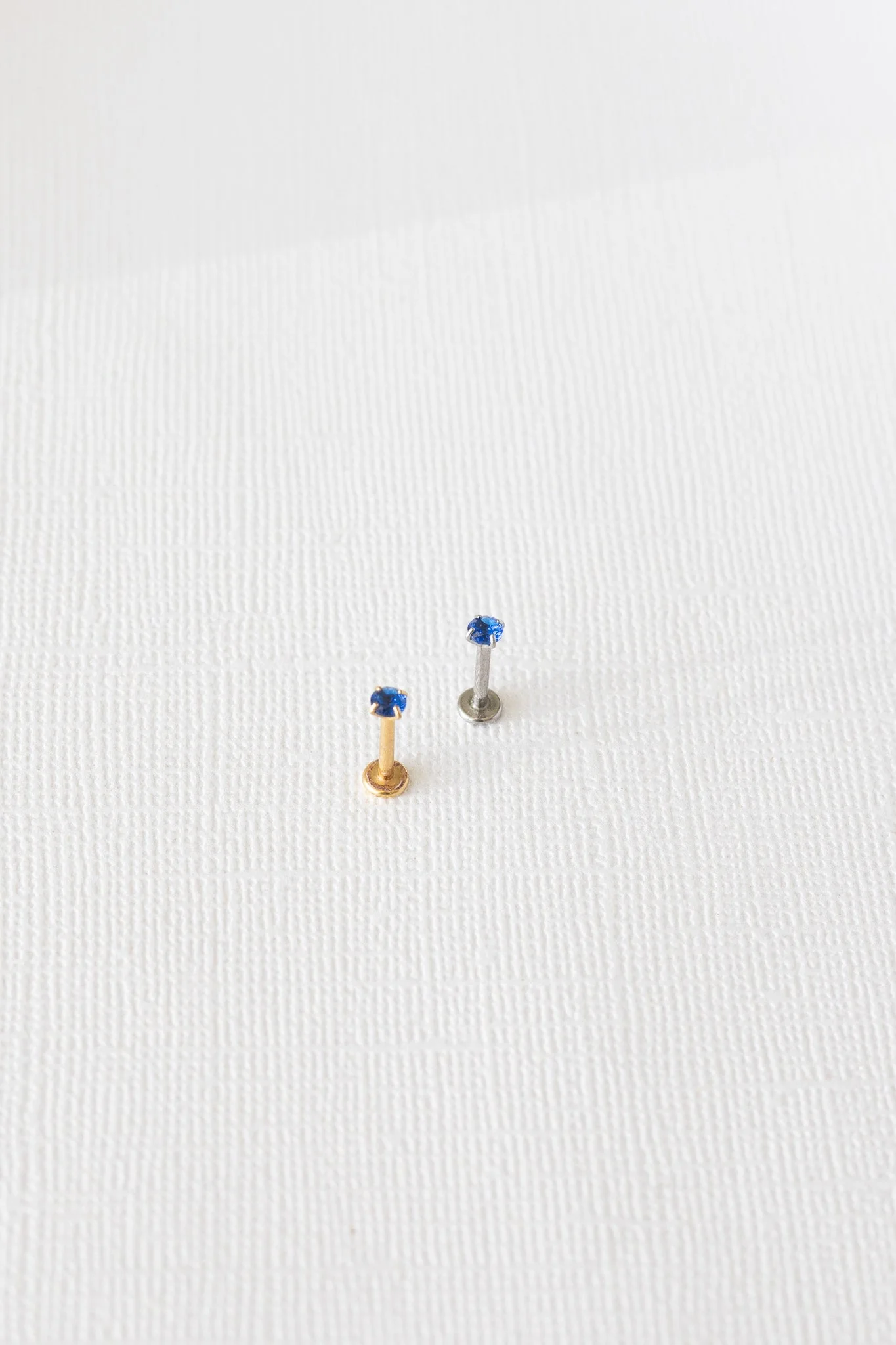 Crystal Flat Back Stud Earring in Blue - Image 7