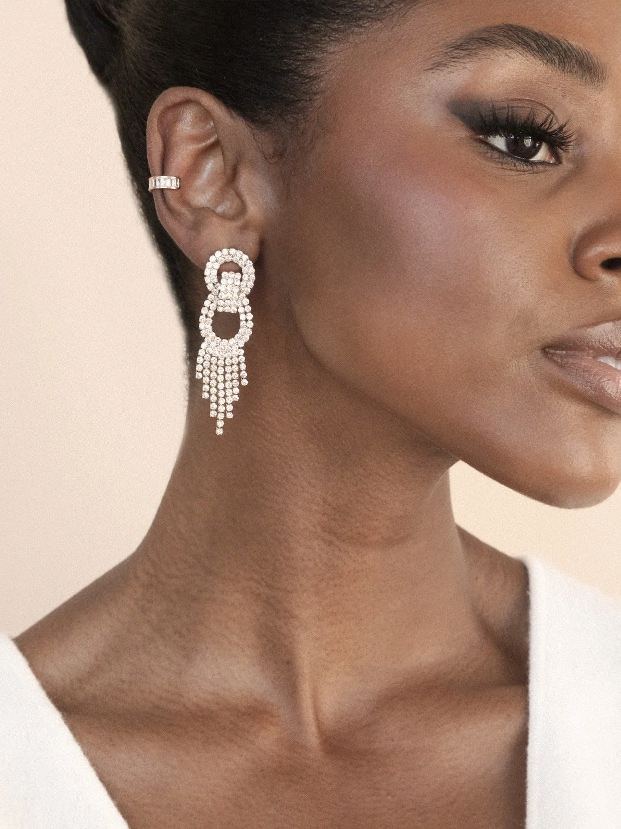 Crystal Gatsby Statement Earrings - Image 4