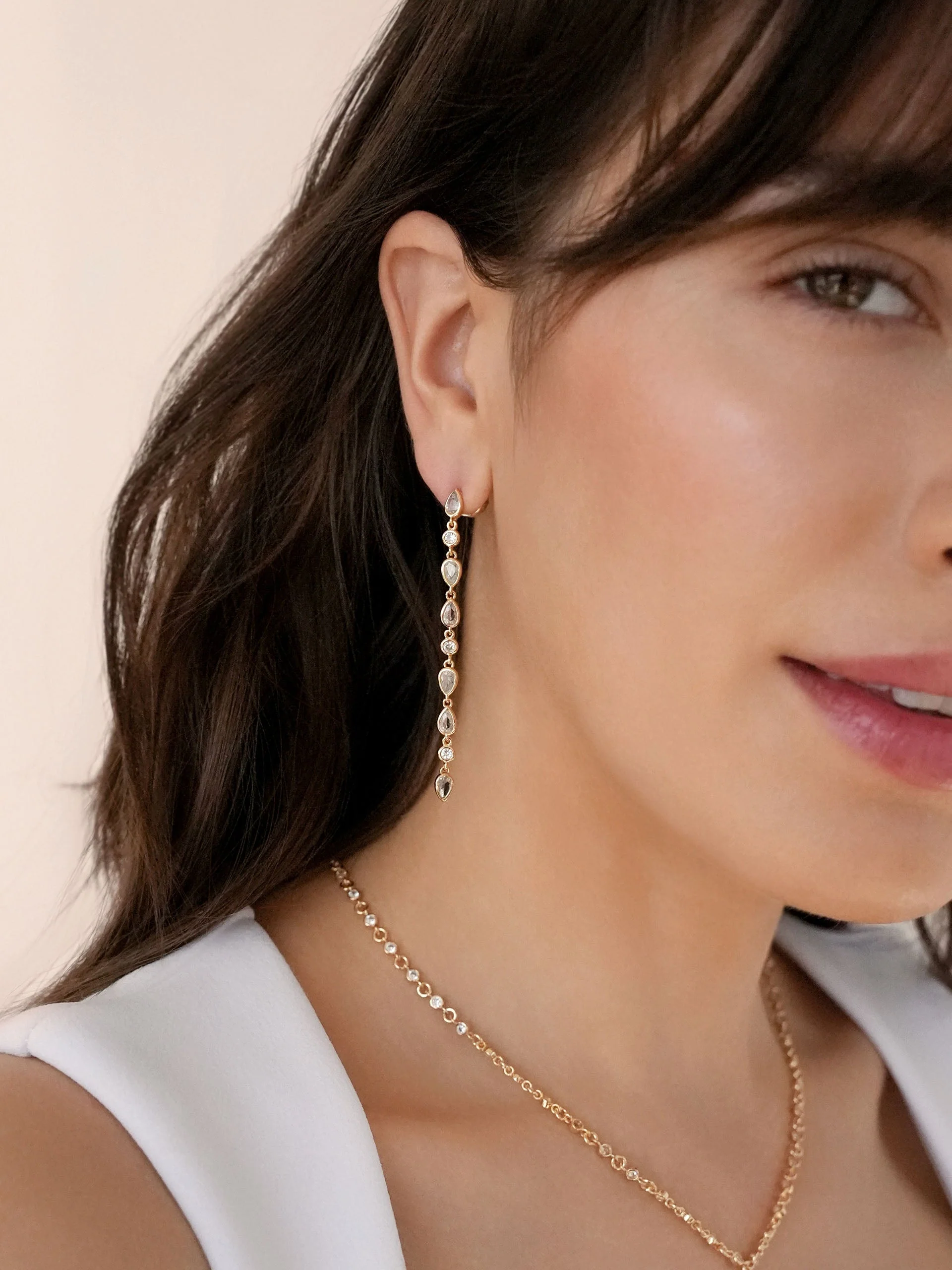 Crystal Rainfall Earrings - Image 4