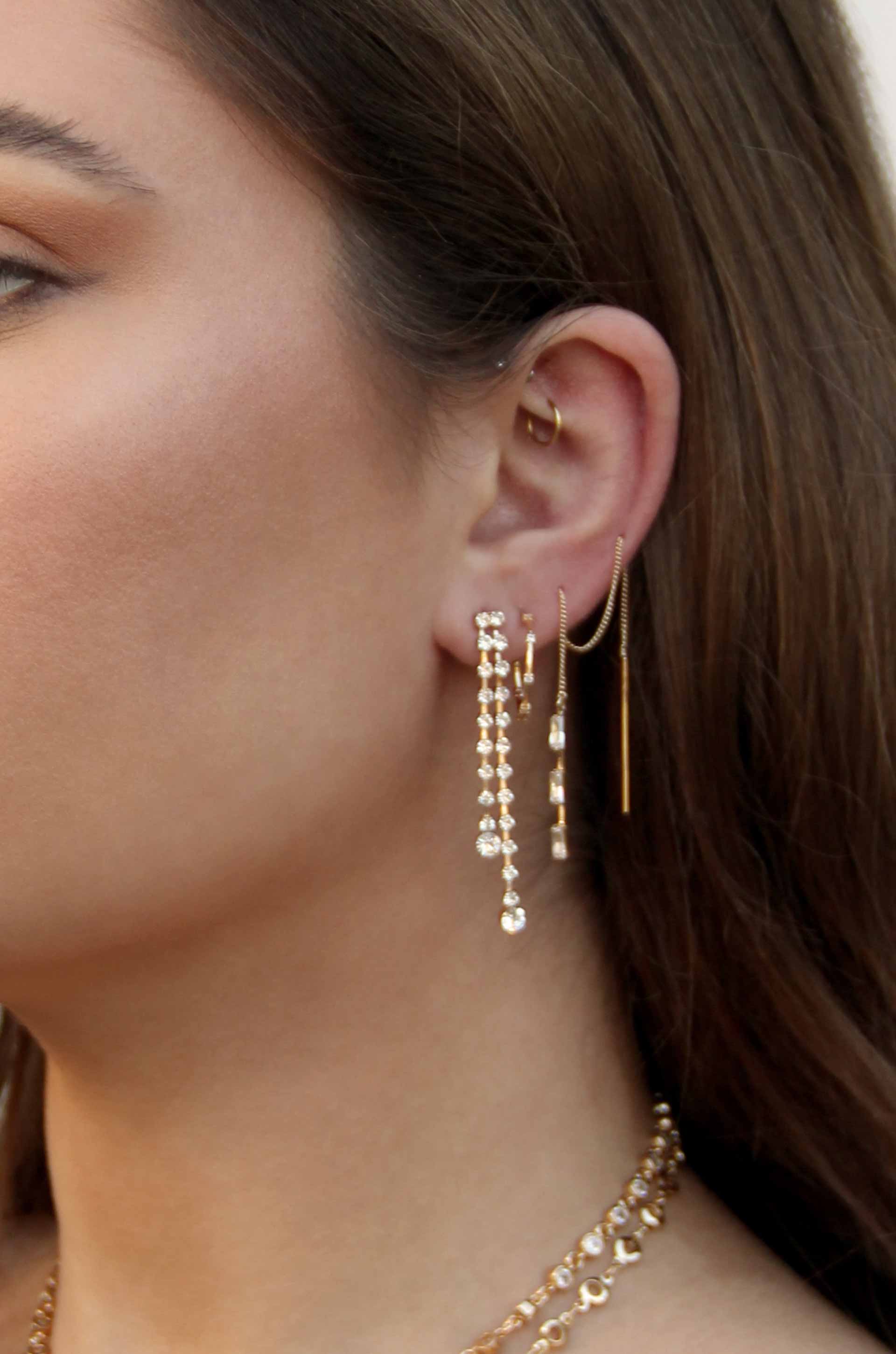 Crystal Sun Shower Dangle Earrings - Image 7
