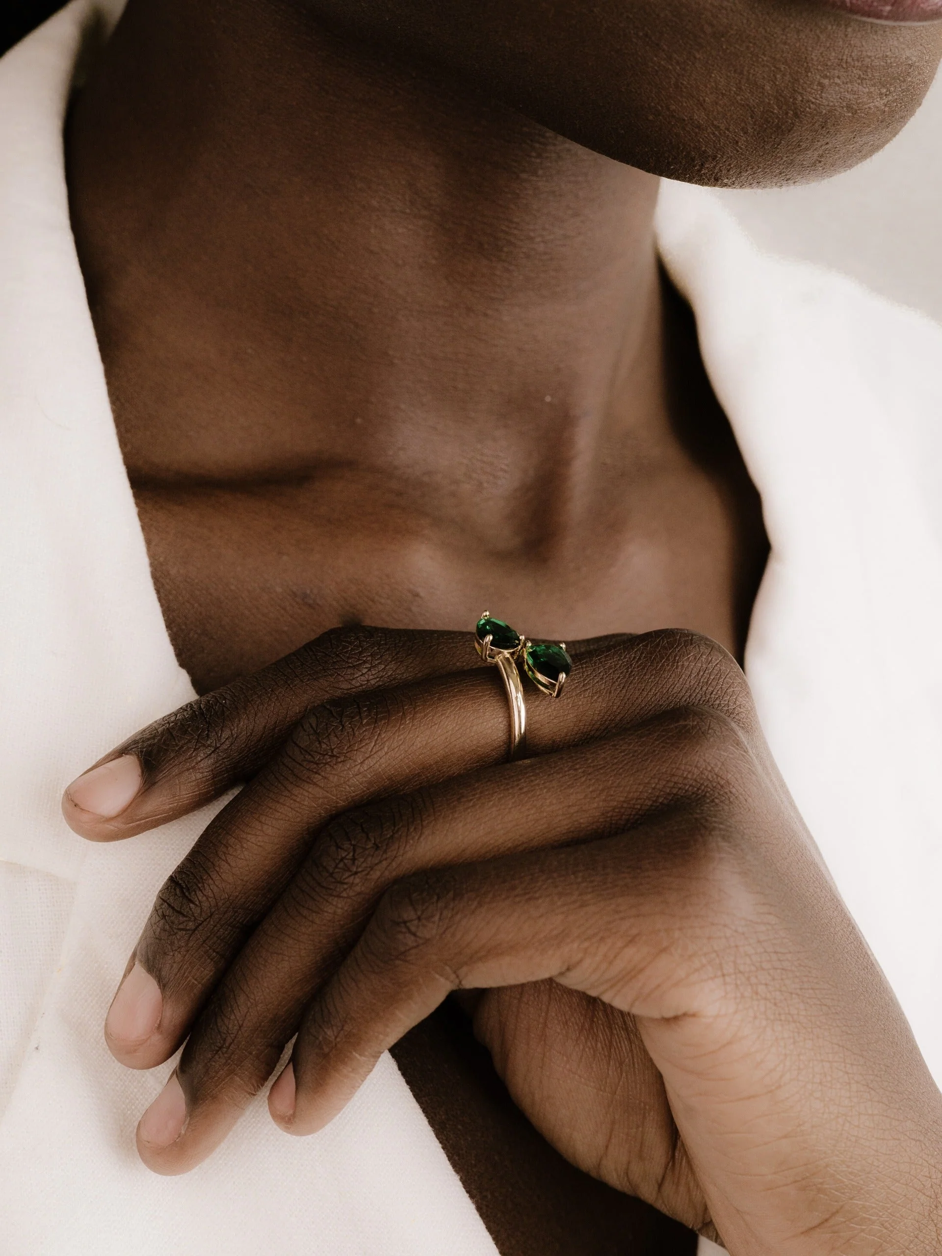 Crystal Teardrop Wrap Ring - Image 7