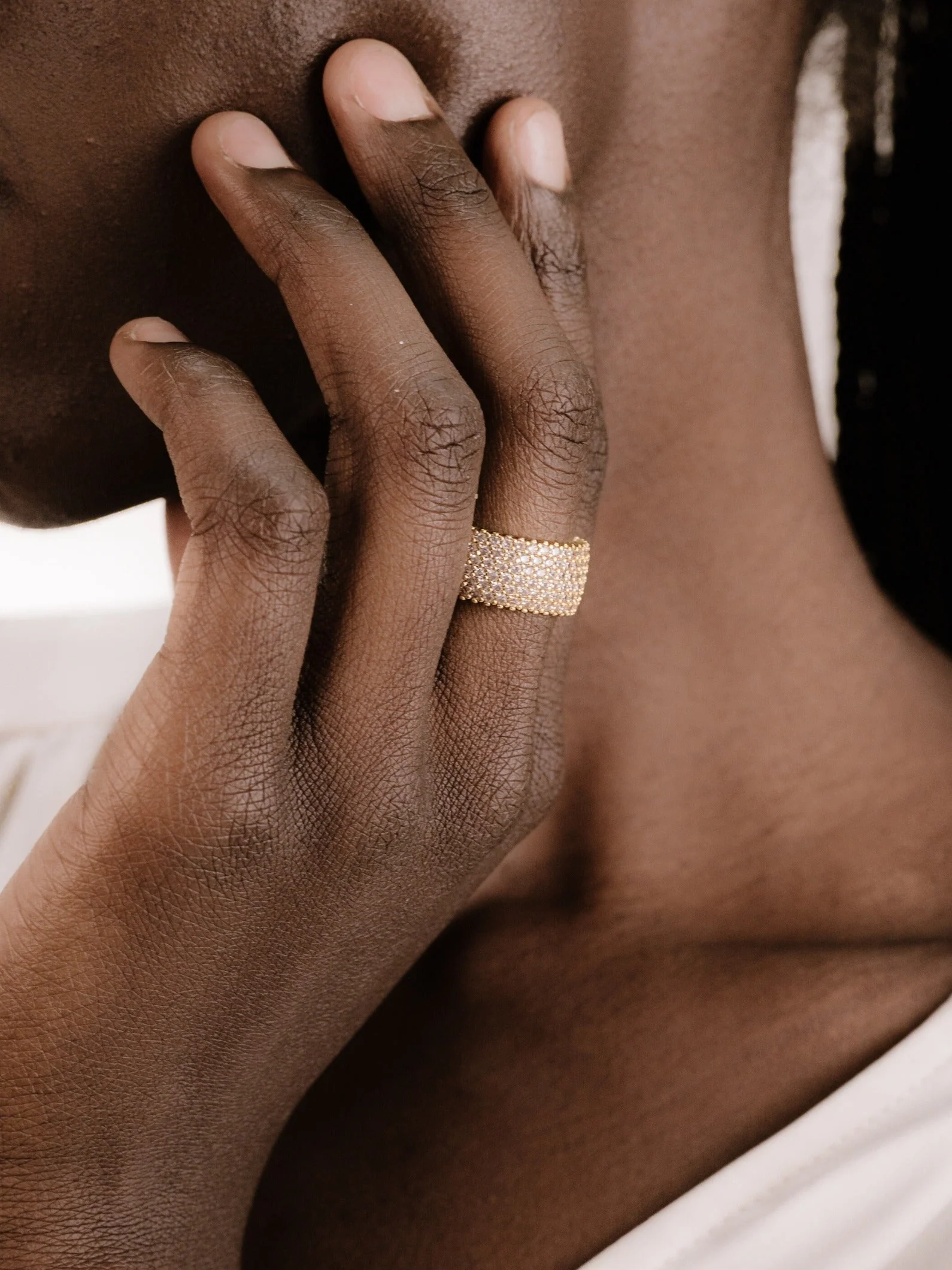 Crystal Thick Band Ring - Image 6