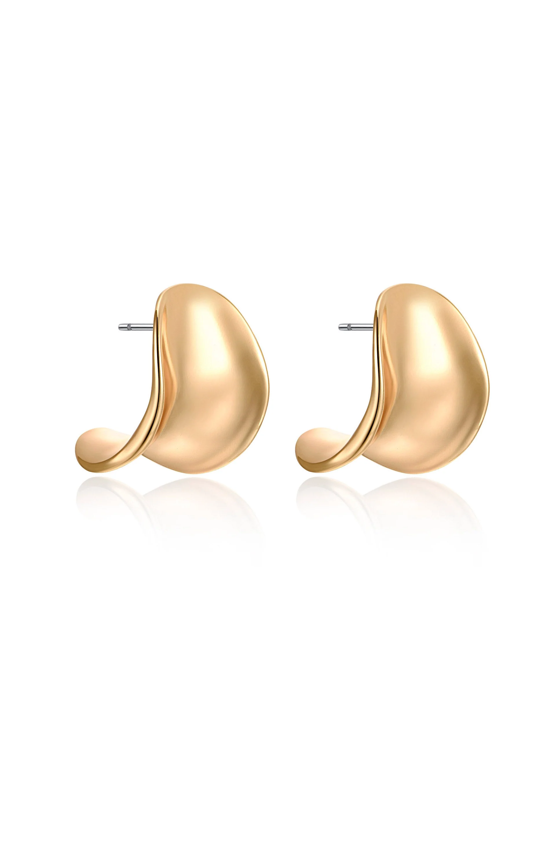 Curved Stud Earrings - Image 3