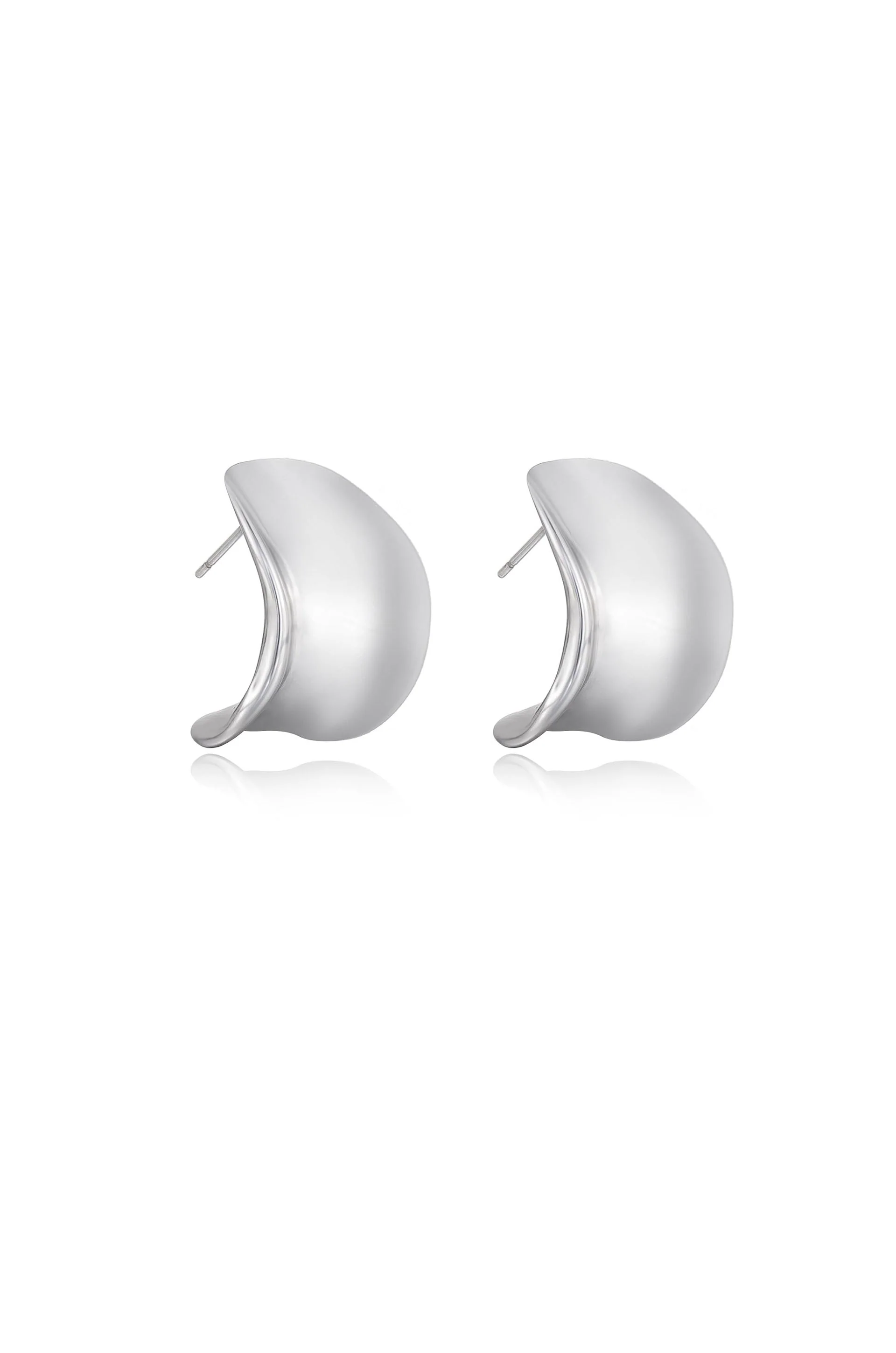 Curved Stud Earrings - Image 5