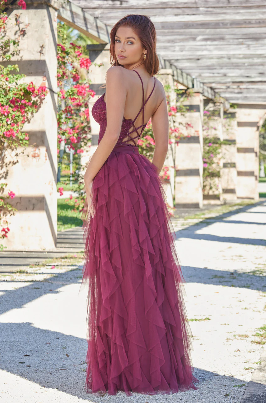 Dahlia Gown - Mulberry - Tulle & Lace Dress - Image 2
