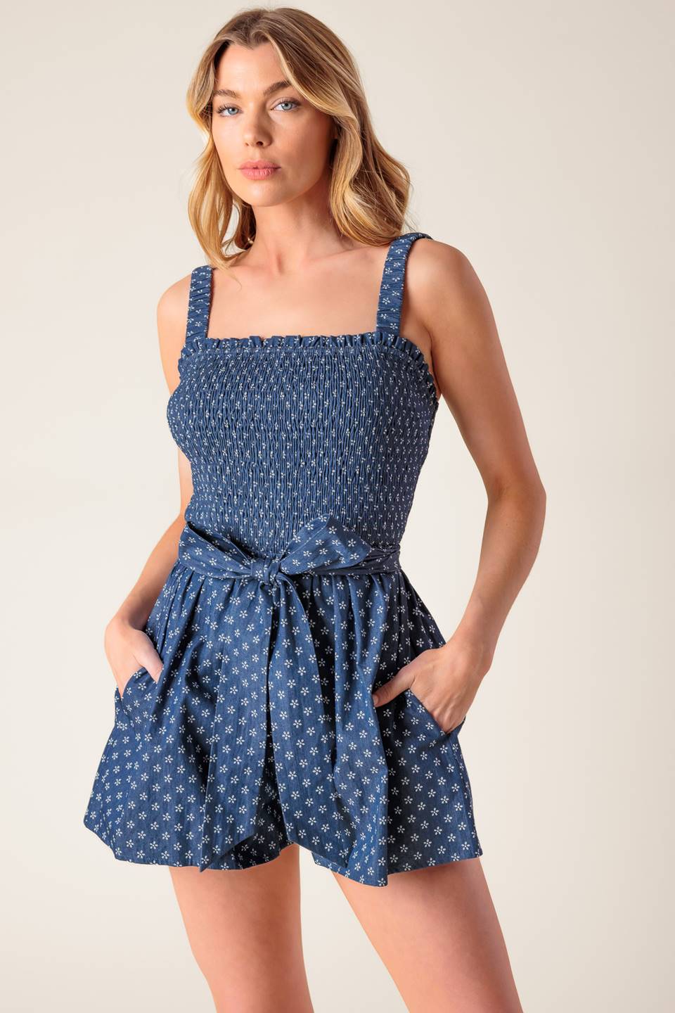 DAISIES DENIM ROMPER - Image 3