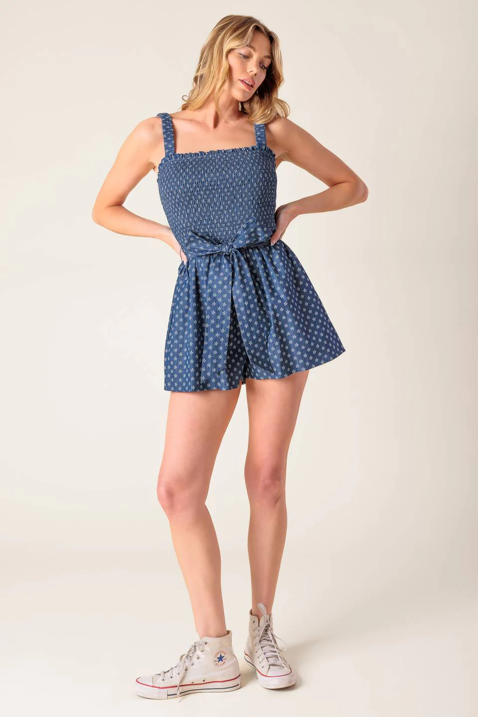 DAISIES DENIM ROMPER - Image 5