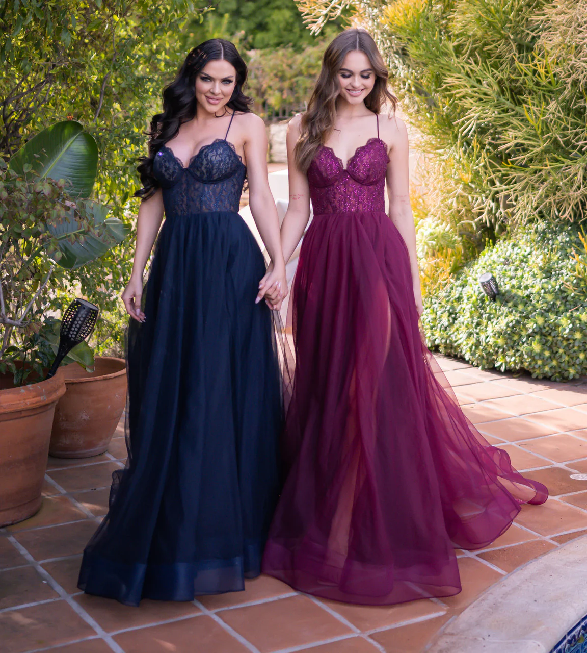 Dani Gown - Mulberry - Lace & Tulle A-line Dress - Image 5