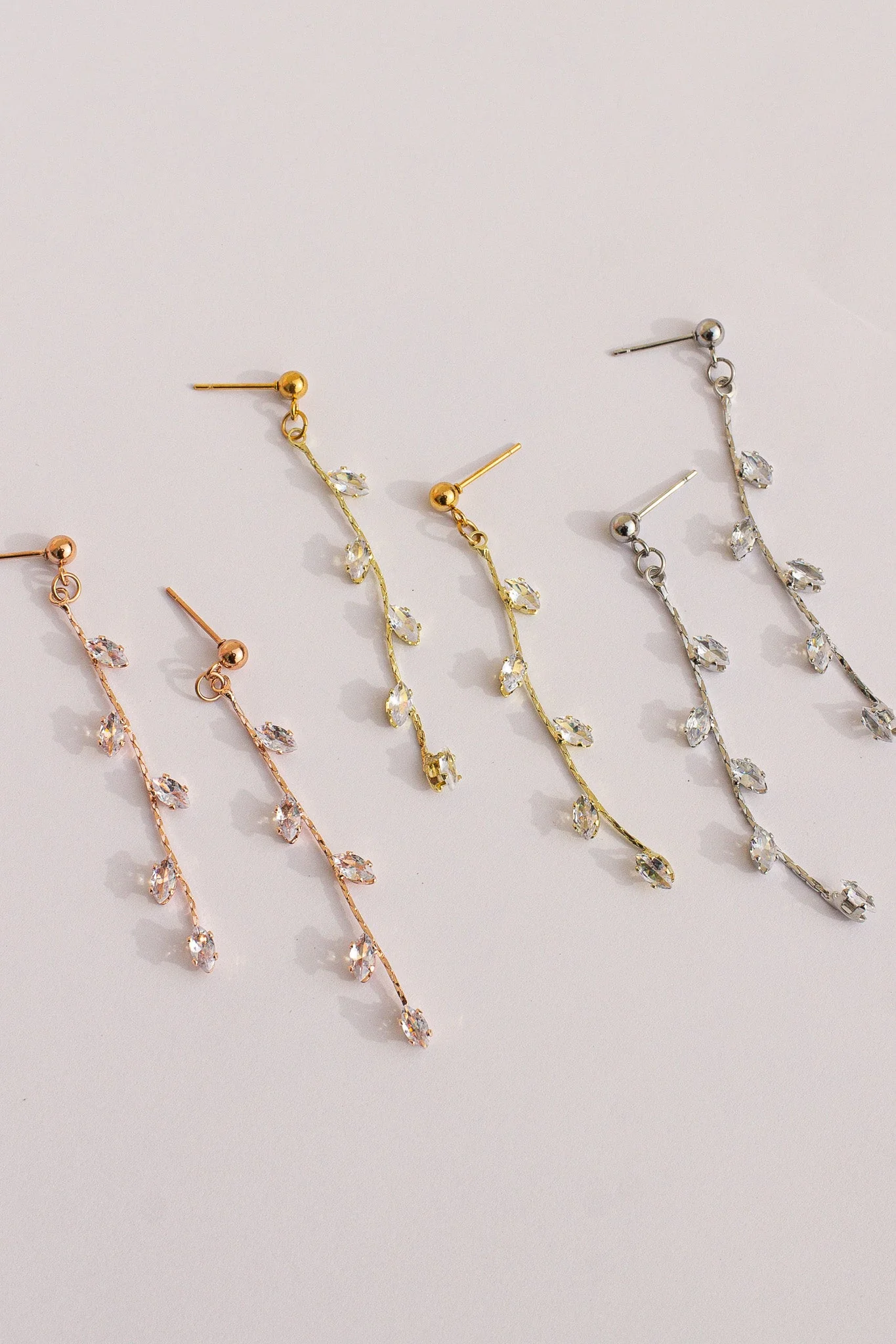 Daphne Leaf Dangle Earrings - Image 4