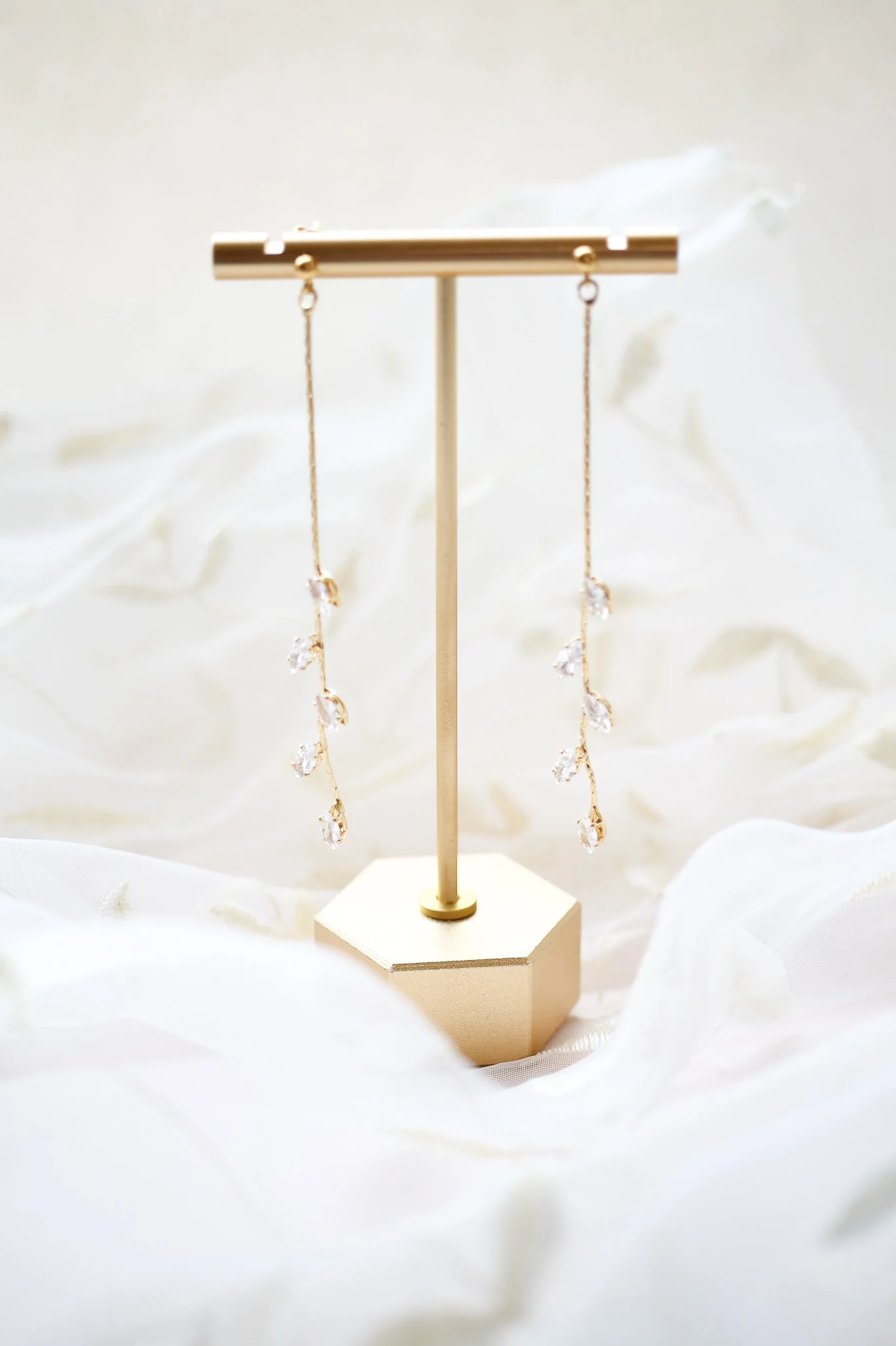 Daphne Dangle in Gold Leaves - Image 4