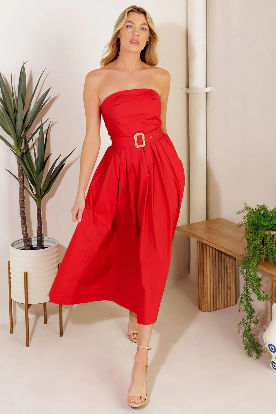 DAYS THAT FADE WOVEN MIDI DRESS - FINAL SALE - Image 3