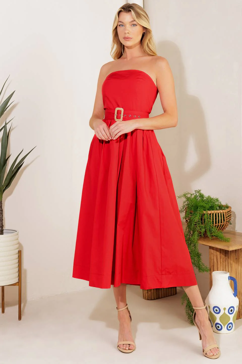 DAYS THAT FADE WOVEN MIDI DRESS - FINAL SALE - Image 4
