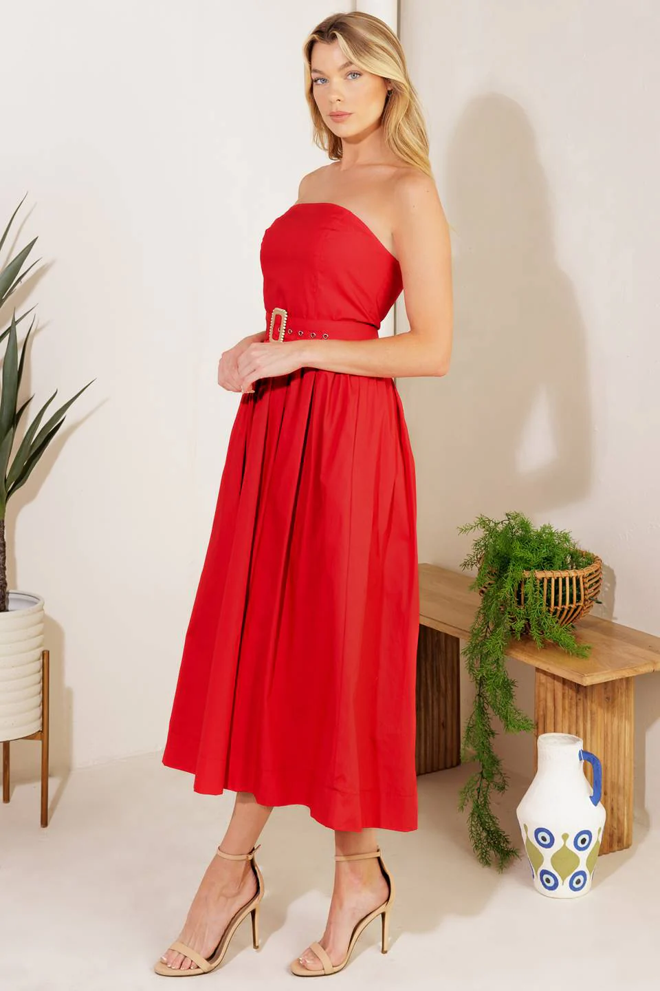DAYS THAT FADE WOVEN MIDI DRESS - FINAL SALE - Image 6