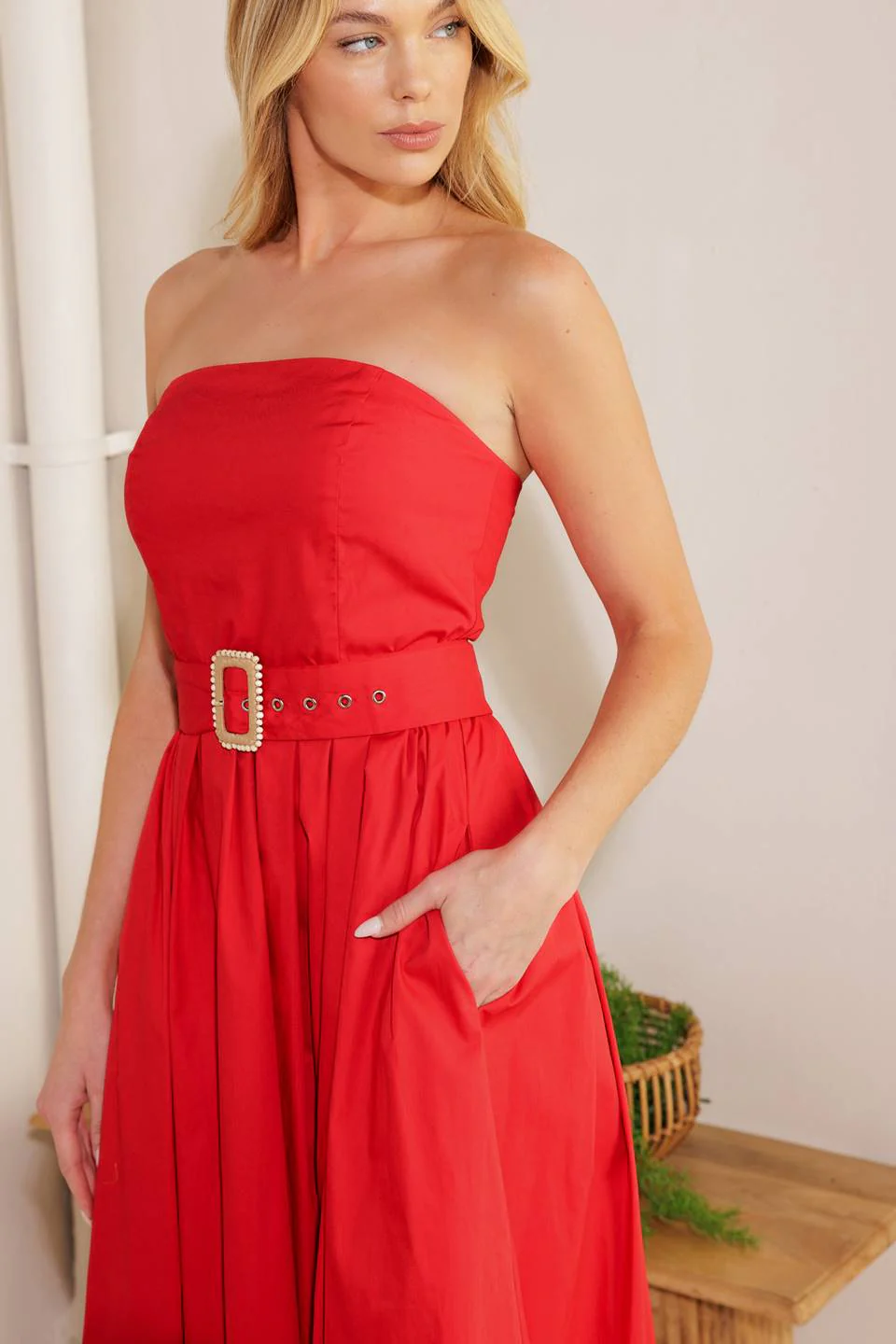 DAYS THAT FADE WOVEN MIDI DRESS - FINAL SALE - Image 7