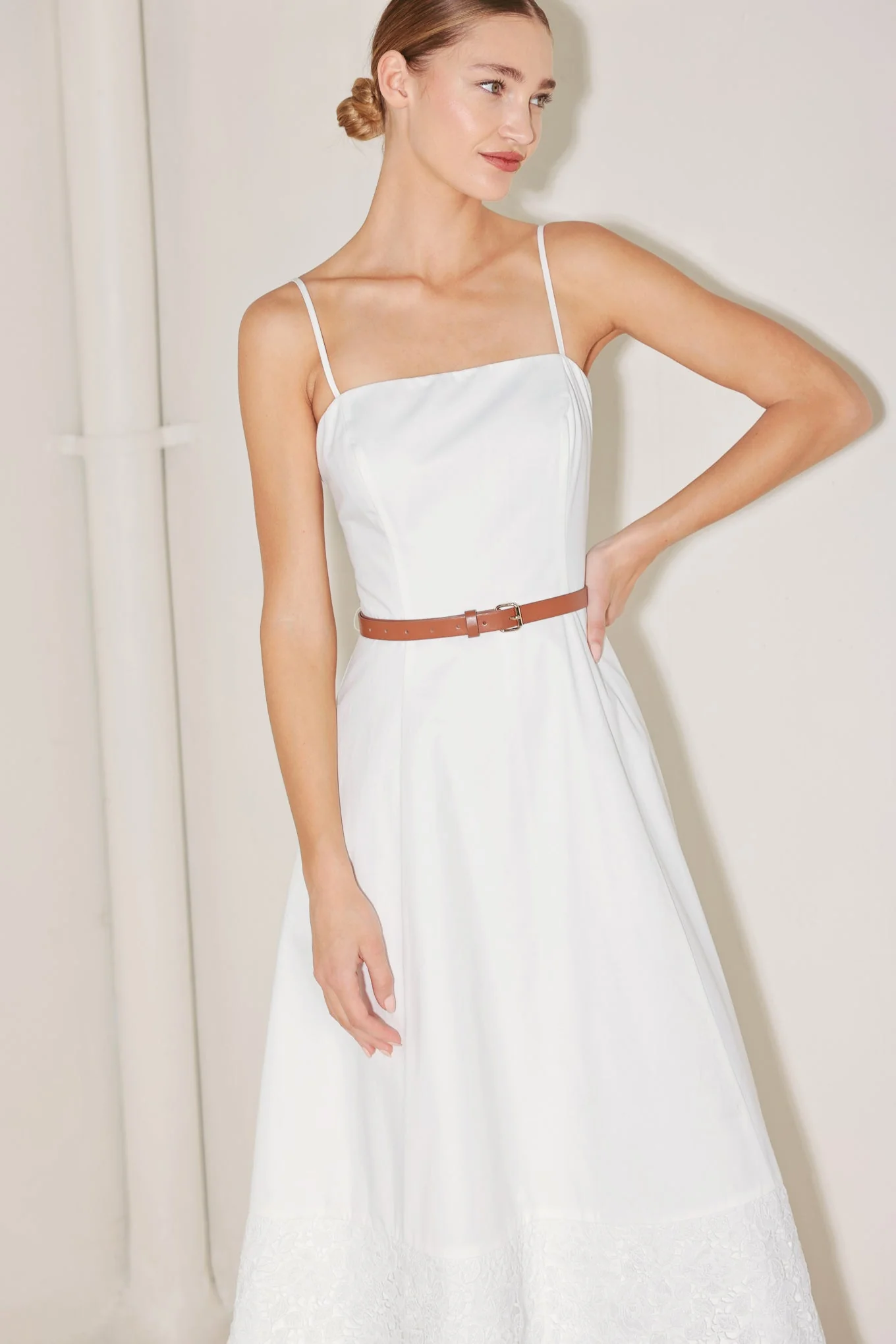 DELICATE ICON WHITE MIDI DRESS - Image 4