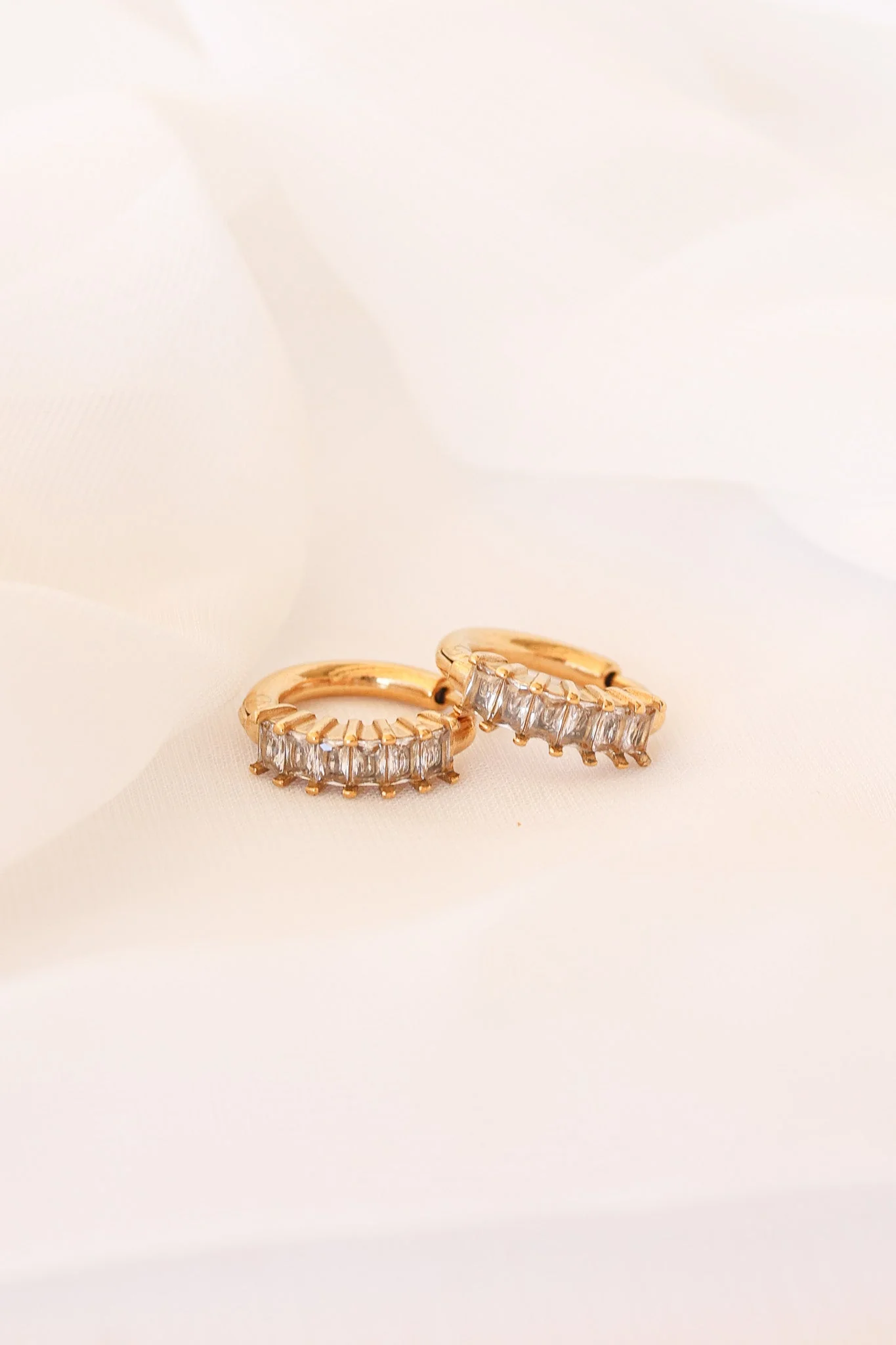 Crystal Diamond Hoop Earrings - Image 10
