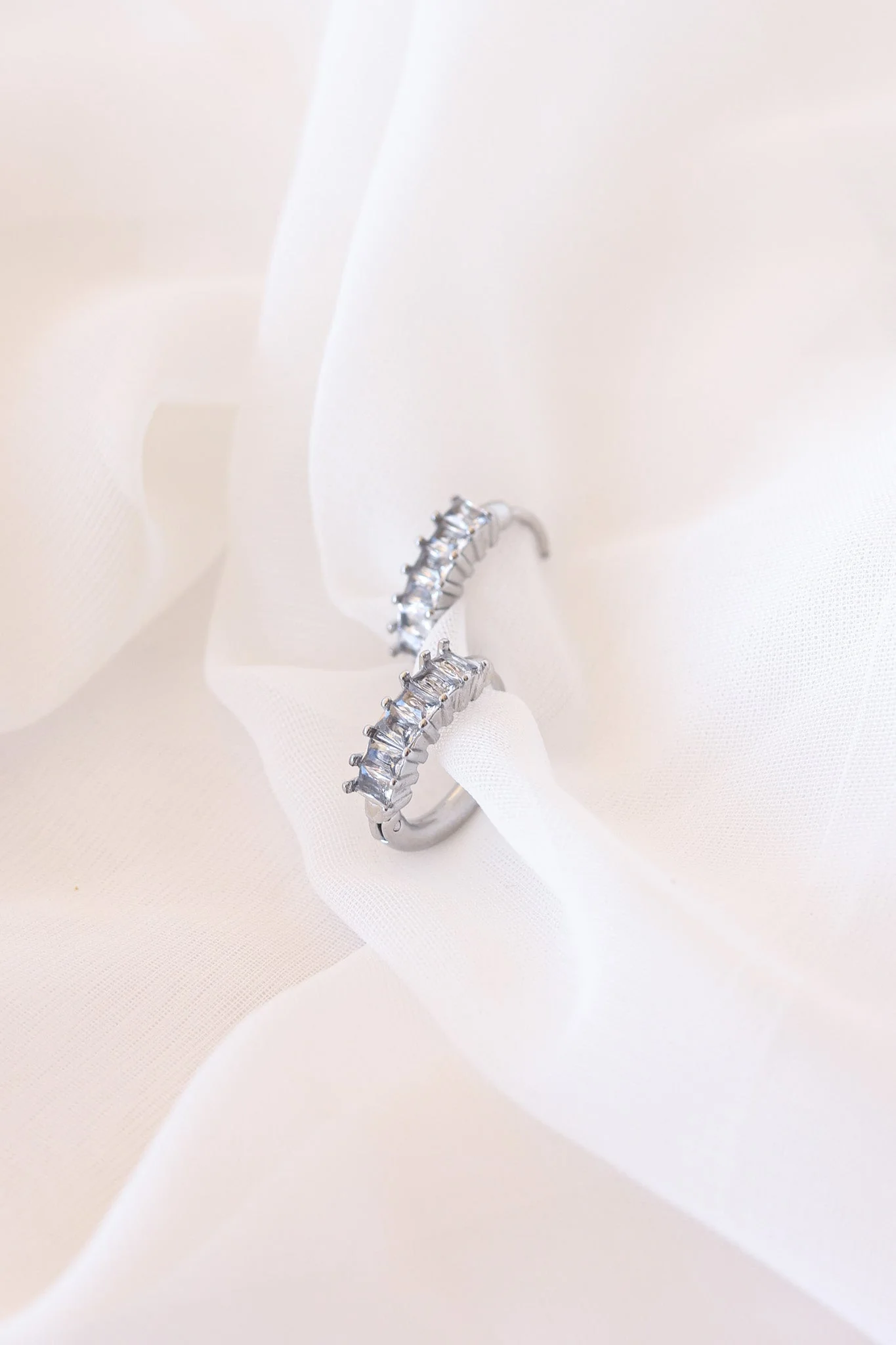 Crystal Diamond Hoop Earrings - Image 8
