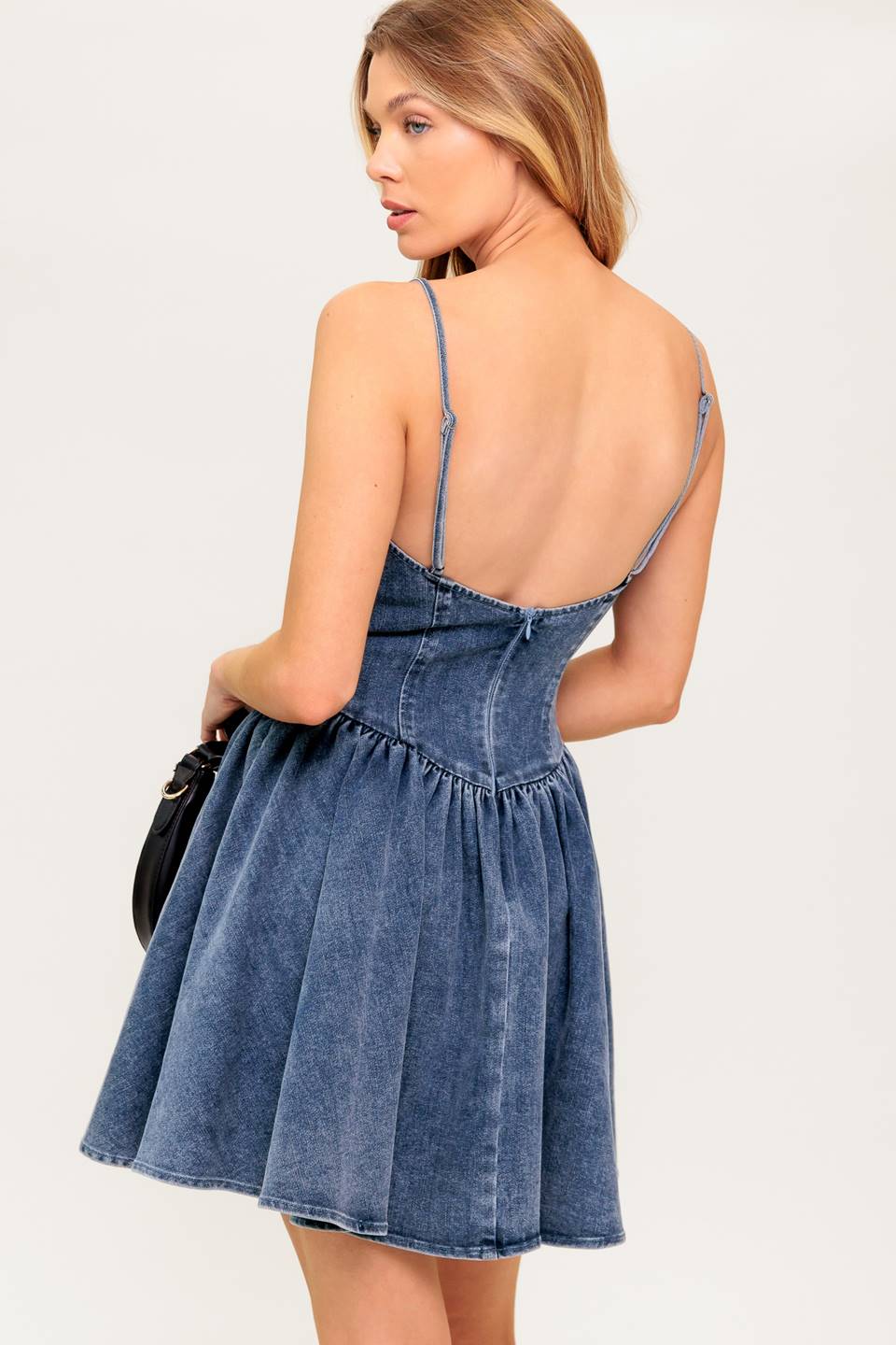 DINA DENIM MINI DRESS - Image 2